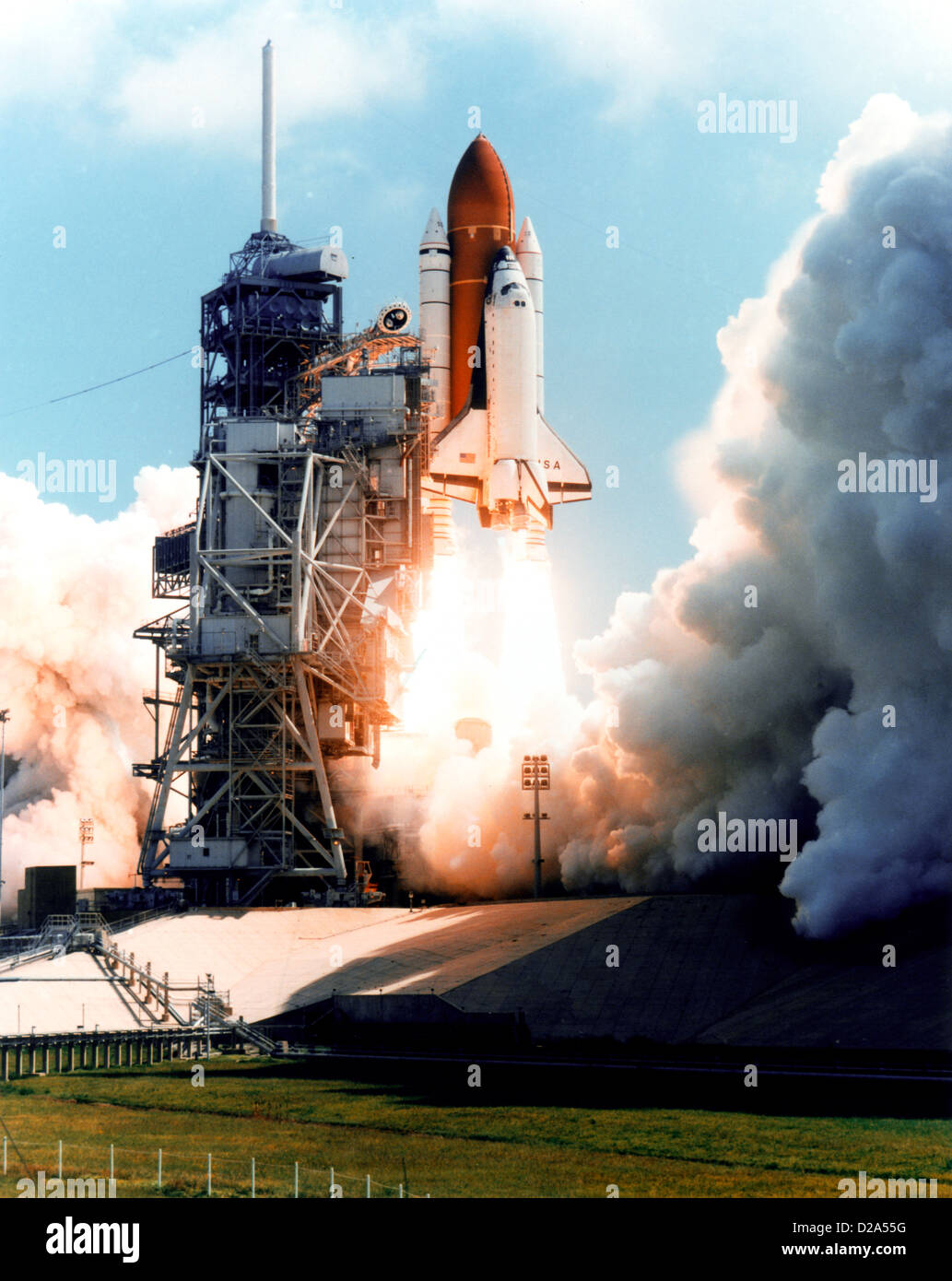 Florida, Kennedy Space Center. Lauch der Raumfähre Columbia. Stockfoto