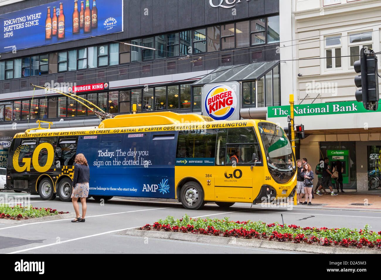 Bus von Wellington in Neuseeland gehen Stockfoto