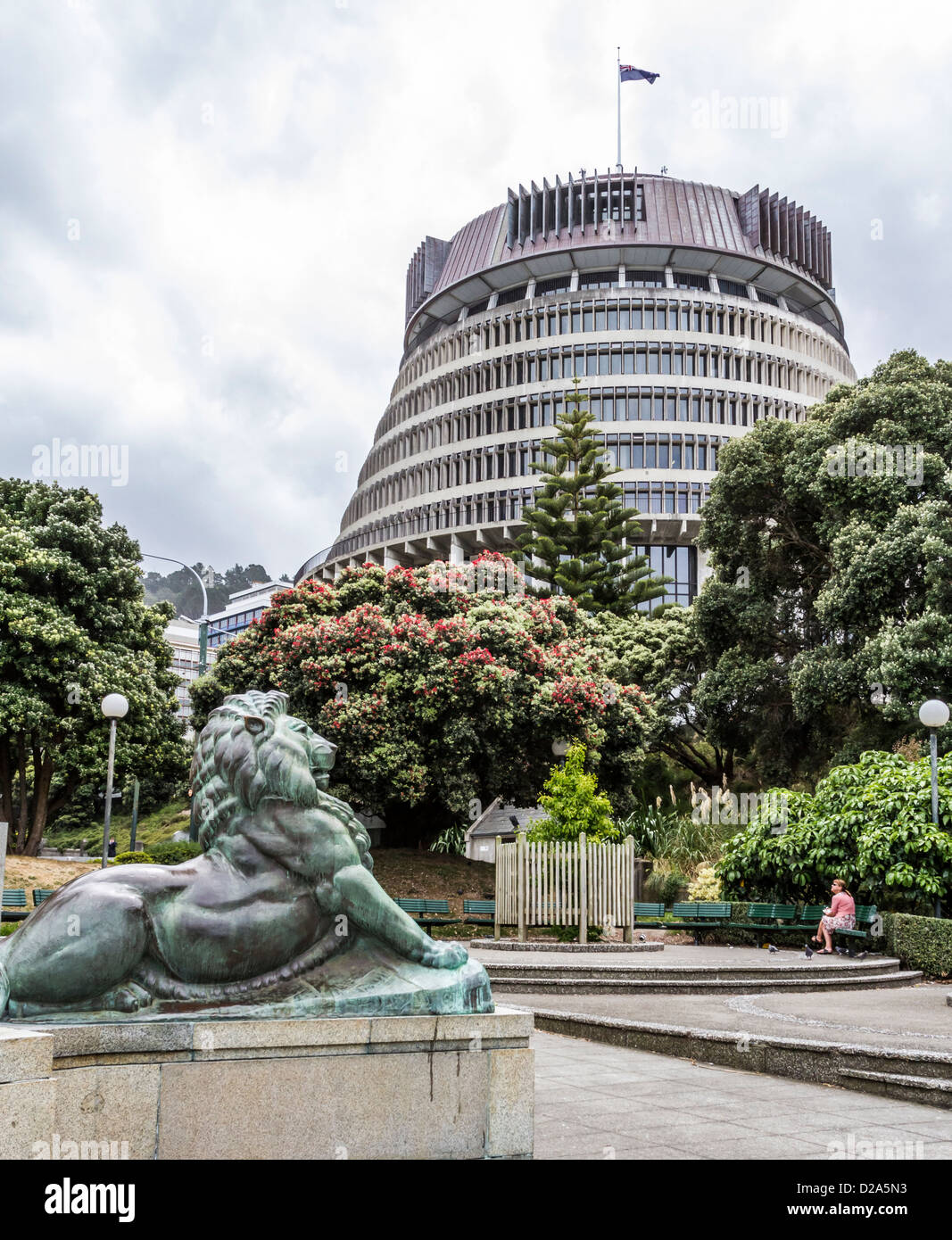 Bienenstock Parlamentsgebäude, Wellington, Neuseeland Stockfoto