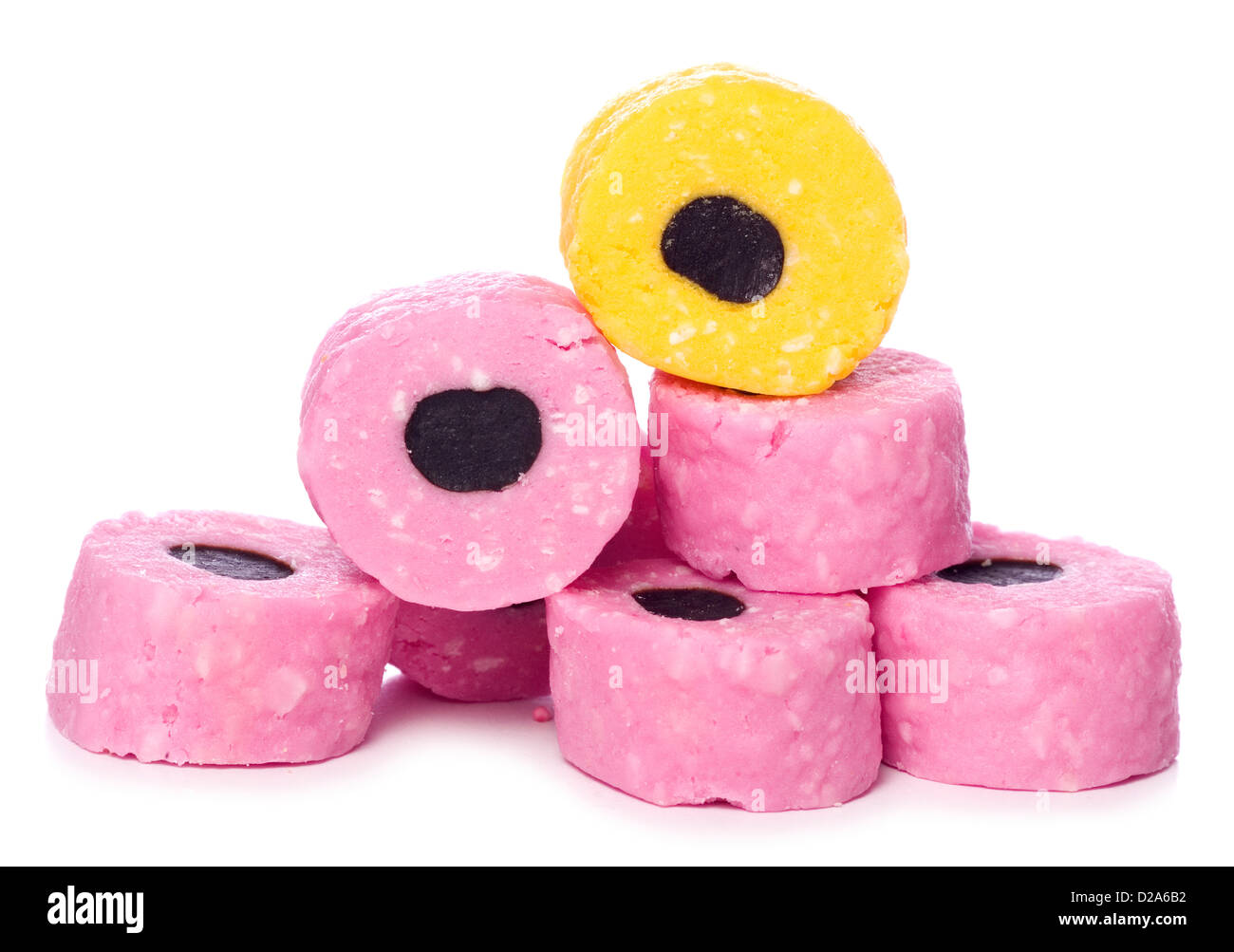 Liquorice Allsorts Ausschnitt abheben Stockfoto