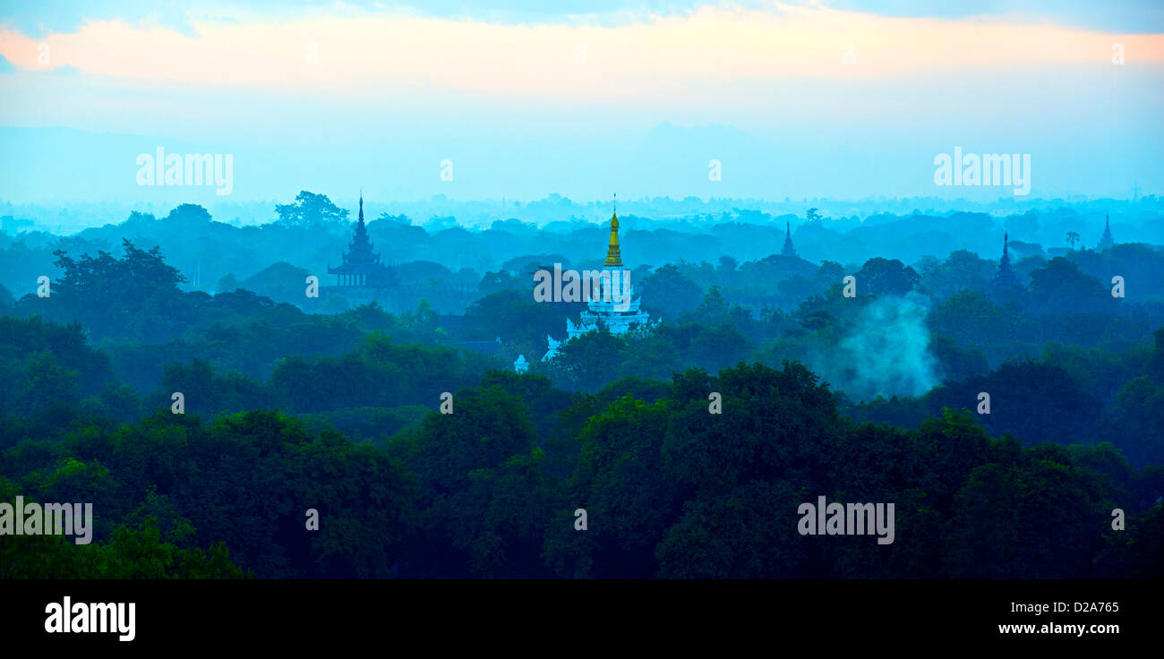 Landschaften von Mandaley Stadt, Myanmar Stockfoto