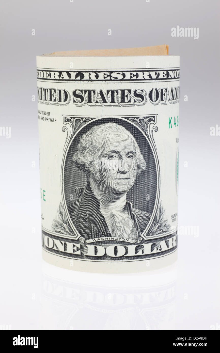 Berlin, Deutschland, ein Bündel 1-Dollar-Scheine Stockfoto