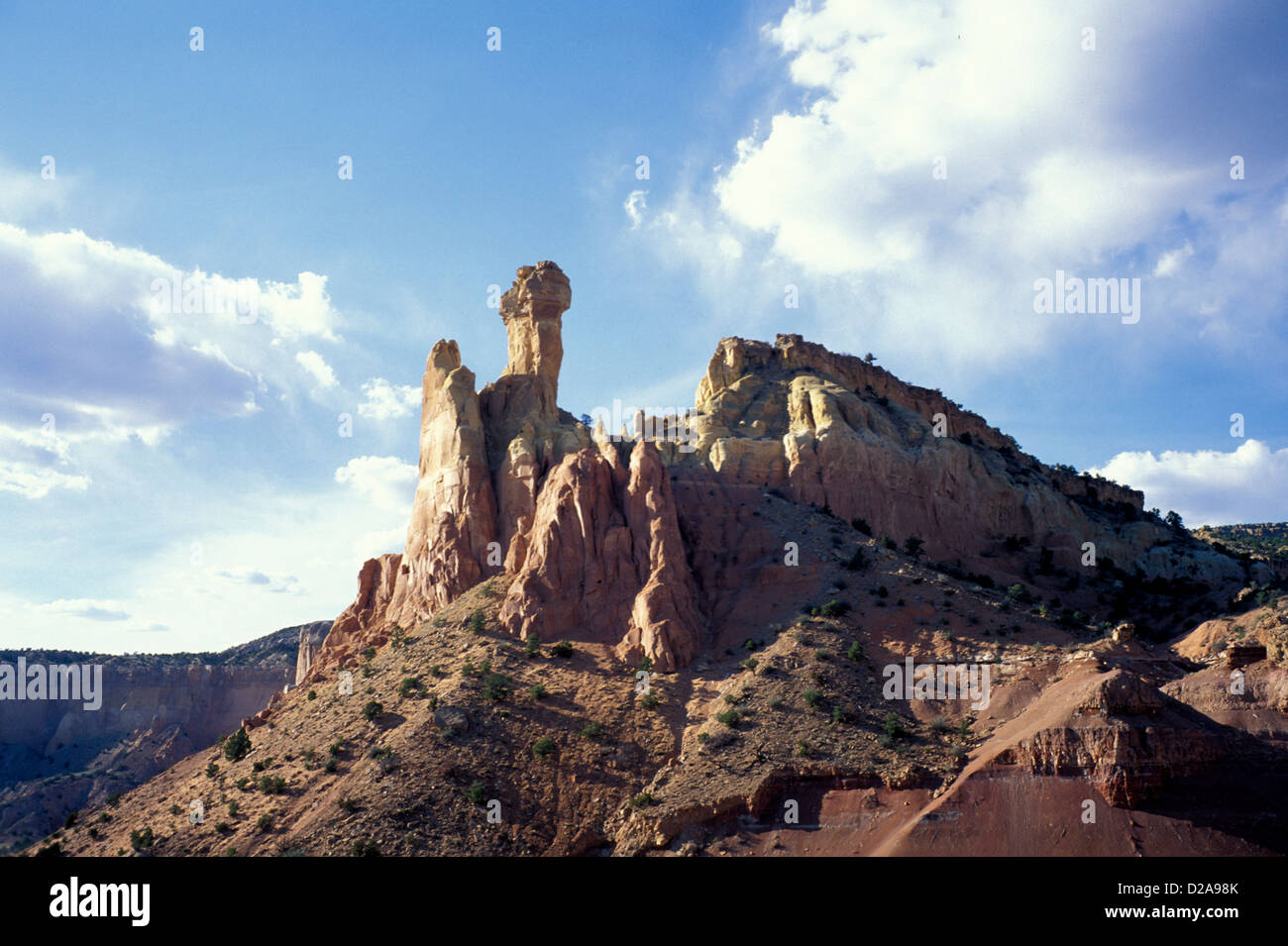 New Mexico, Abiquiu, Auswuchten Ranch, Ghost Ranch auf Rock Hill Stockfoto
