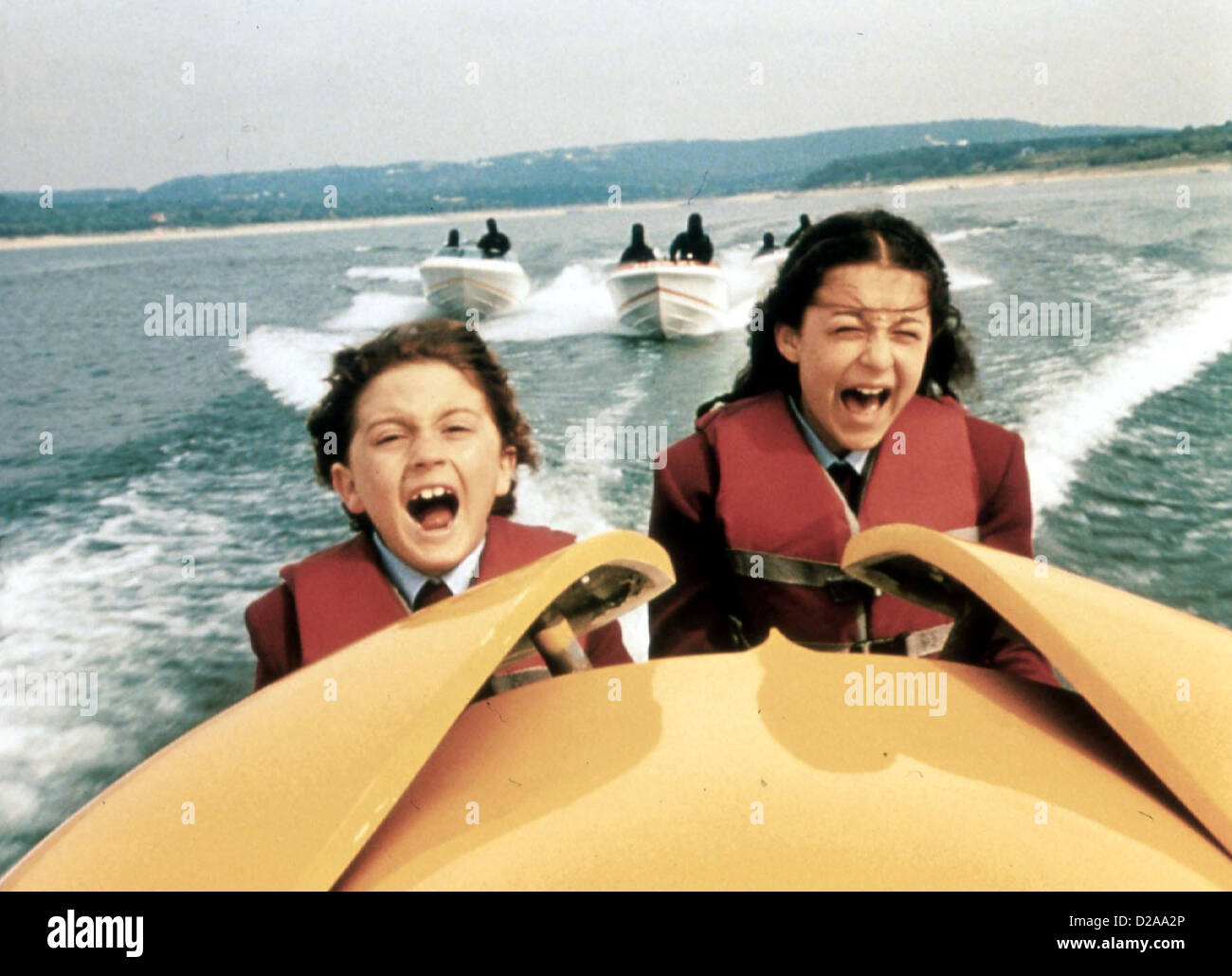 Spy Kids Spy Kids Daryl Sabara, Alexa Vega Juni (Daryl Sabara) Und Carmen (Alexa Vega) Auf der Flucht. Lokalen Caption *** Stockfoto