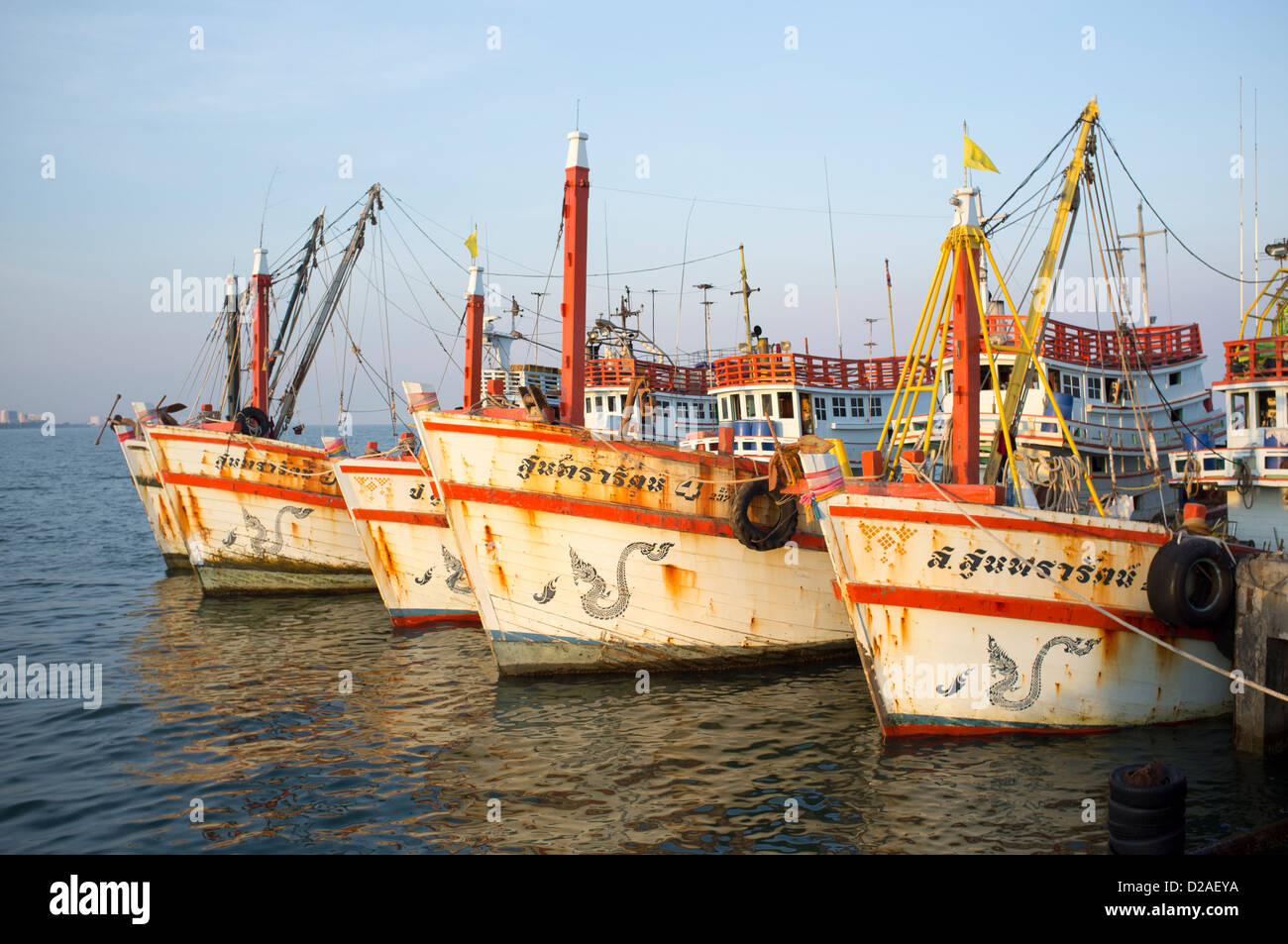 Angelboote/Fischerboote Stockfoto