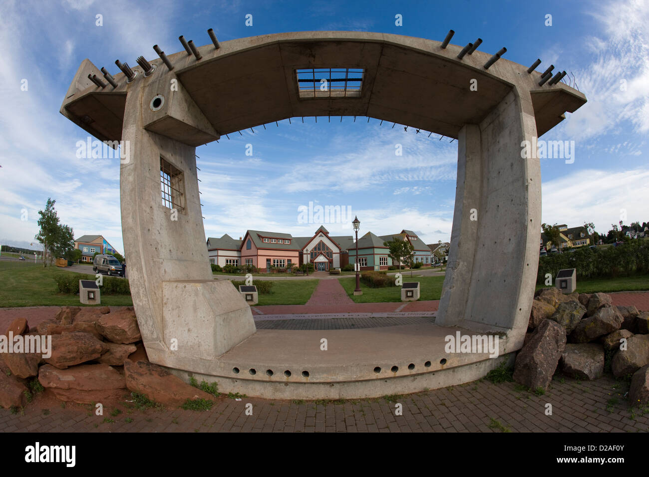 Einen konkreten Abschnitt der Confederation-Brücke in Boredon-Carleton, Prince Edward Island Stockfoto