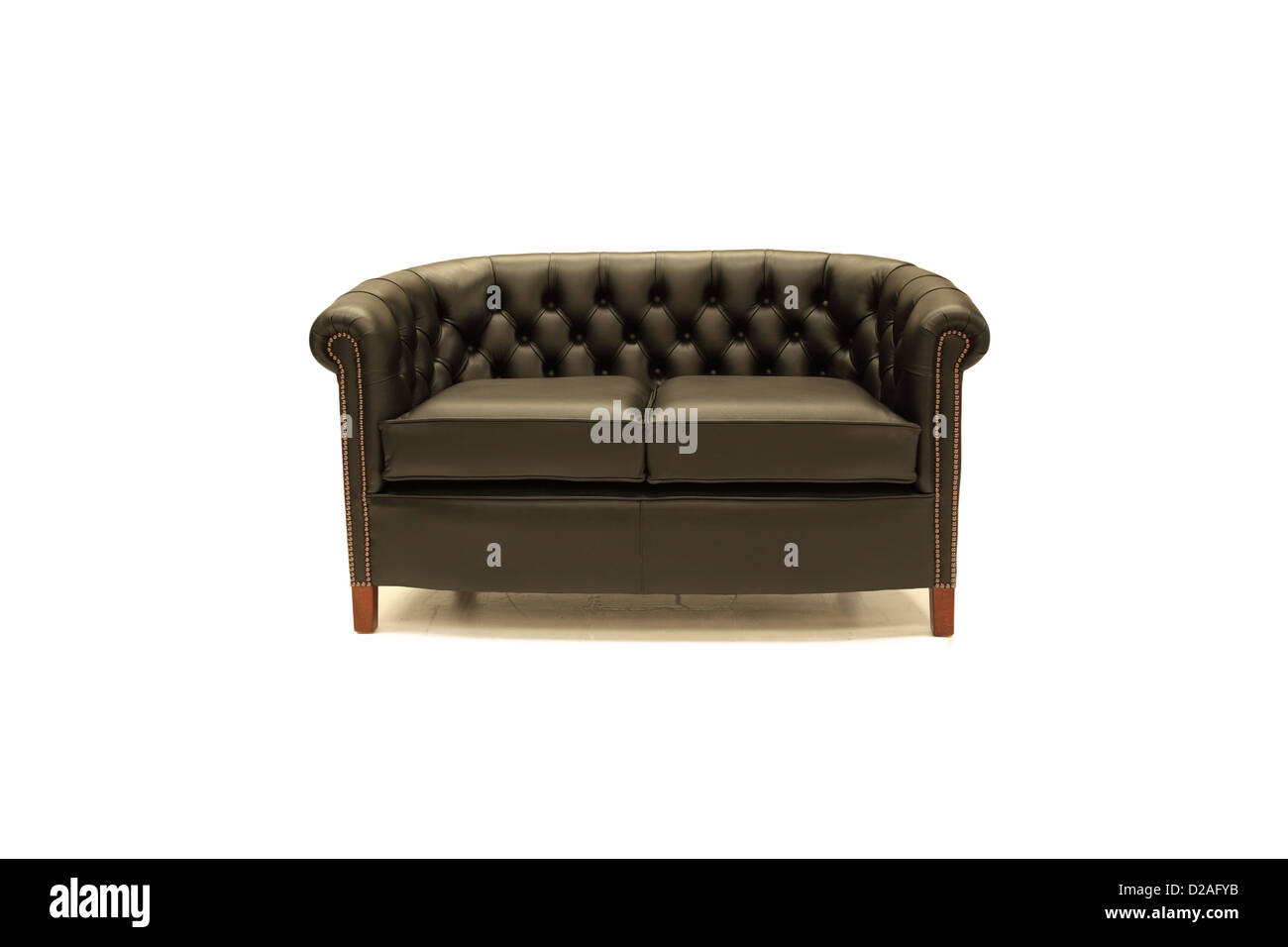 Chesterfield Ledersofa Stockfoto