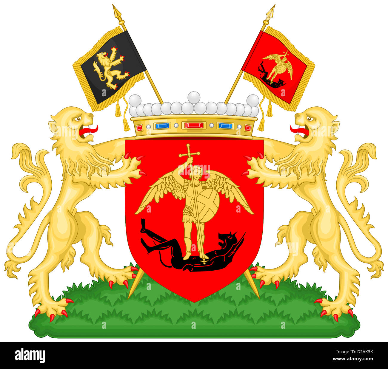 Wappen der belgischen Hauptstadt Brüssel. Stockfoto