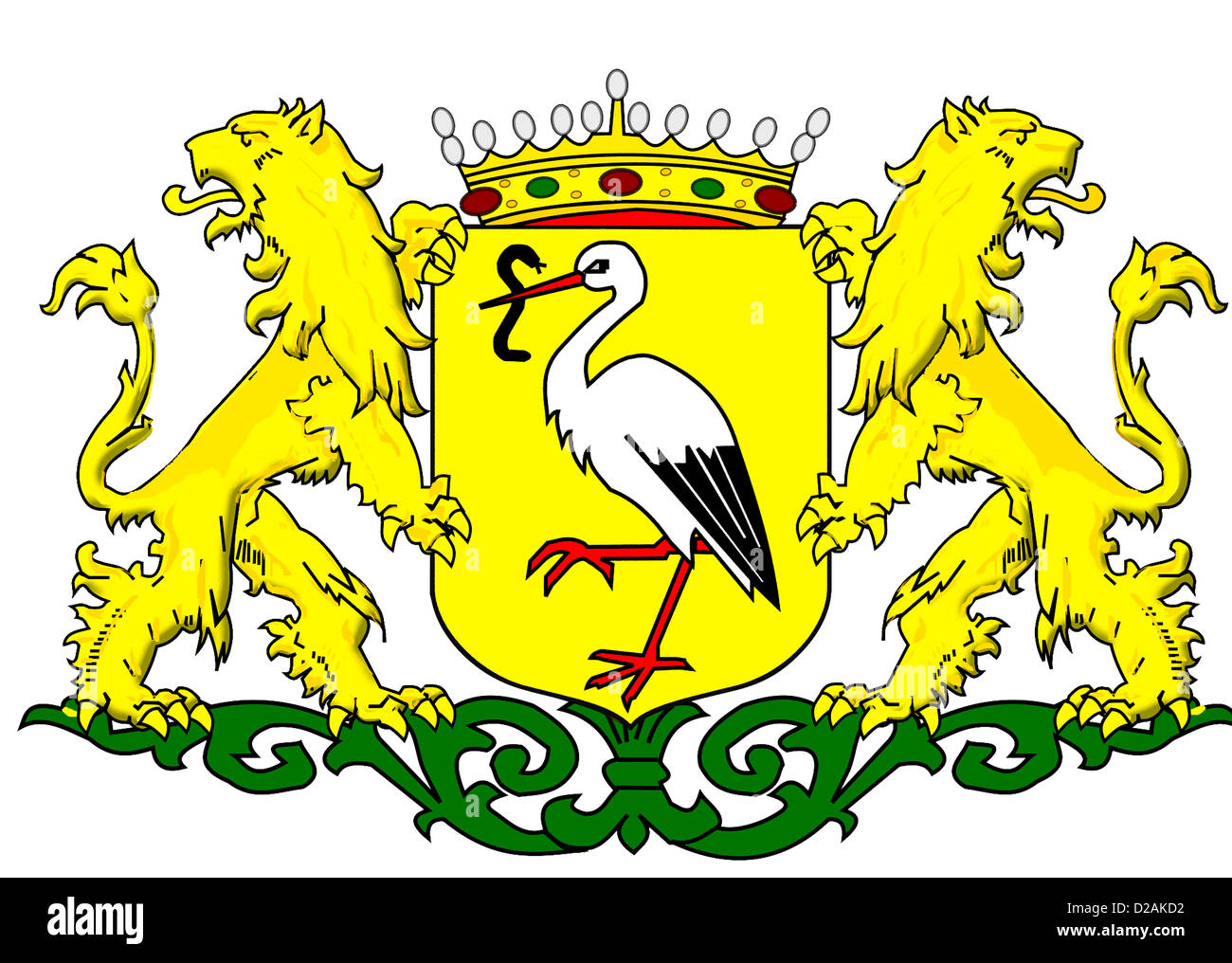 Wappen der niederländischen Stadt den Haag. Stockfoto