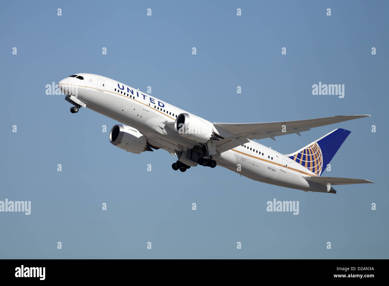 LOS ANGELES, Kalifornien, USA - 15. Januar 2013 - United Airlines Boeing auf Janu Stockfoto