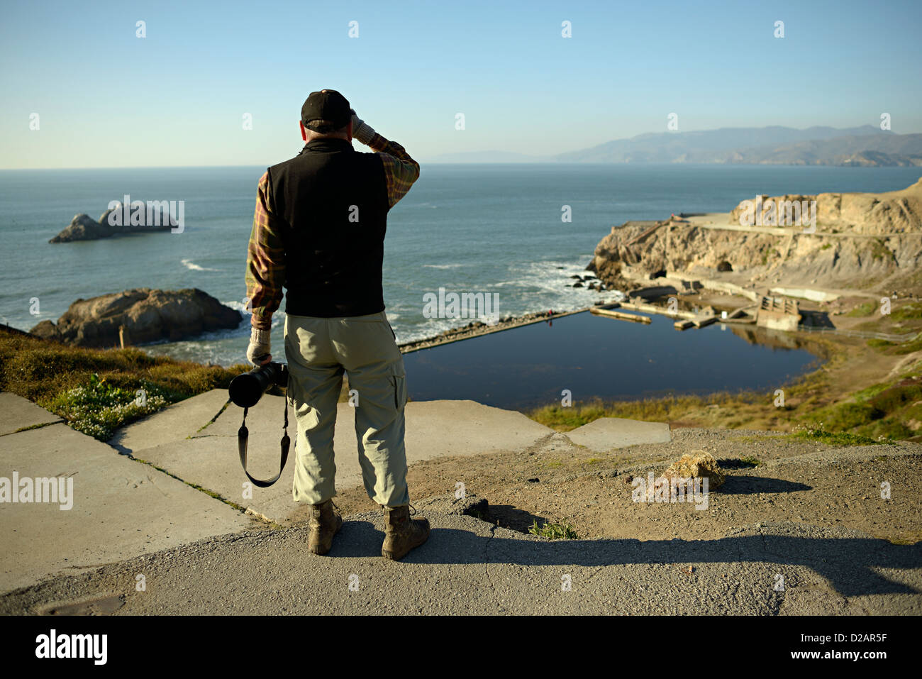 Vogelbeobachter Sutro baths San Francsico usa Stockfoto