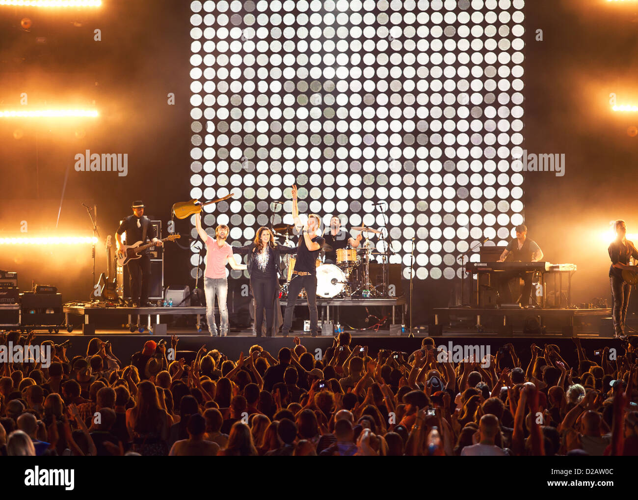 Lady Antebellum führt beim 2012 CMA Festival in Nashville, Tennessee Stockfoto