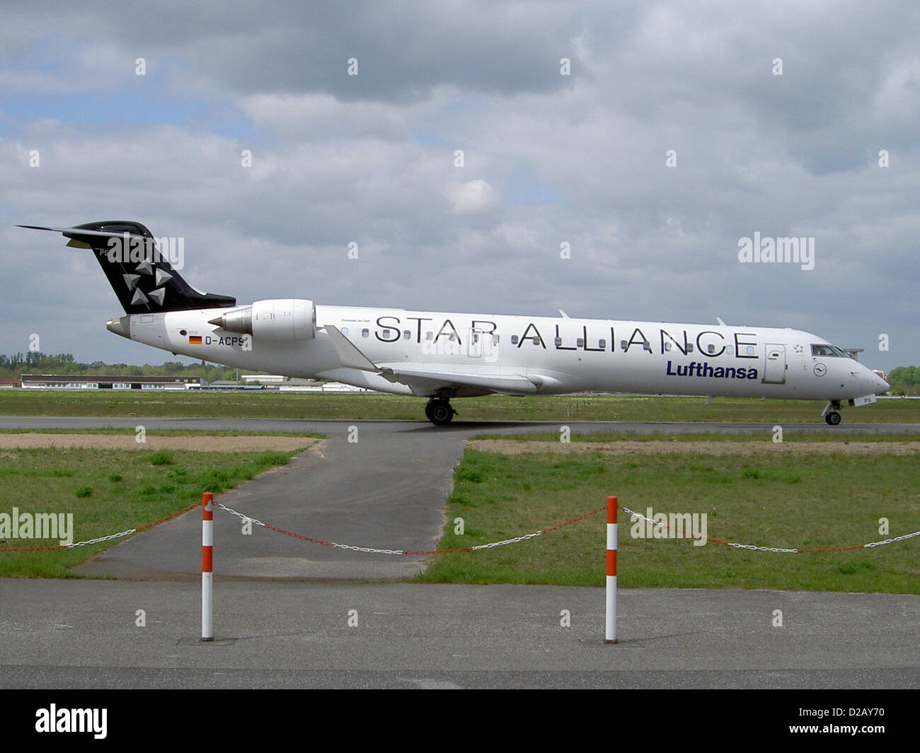 Lufthansa Regional (CityLine) Canadair Regional Jet CRJ-701ER. D-AKP-STAATEN Stockfoto