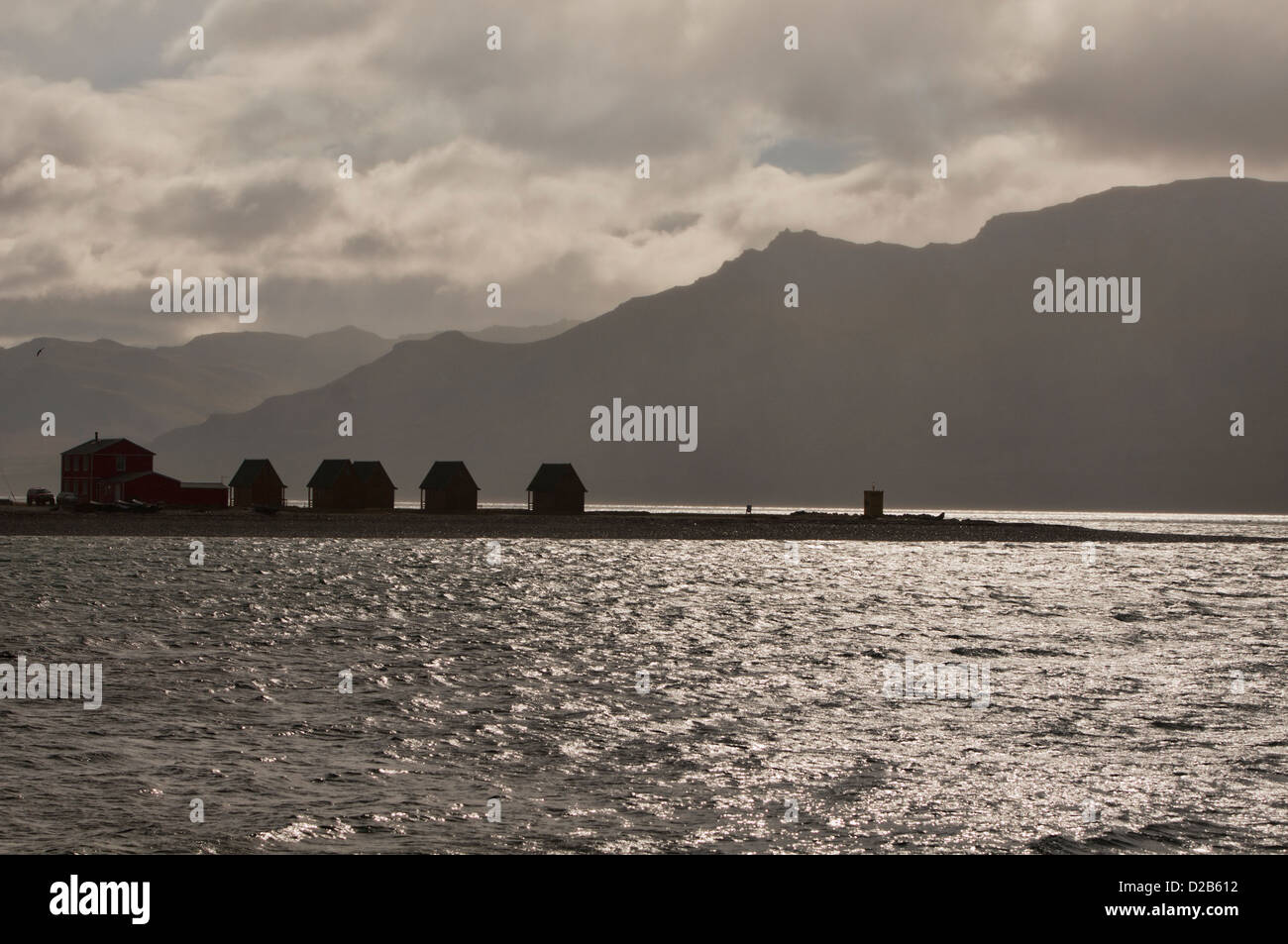 die schönen Fjord bei Nardvikurskridur, Nordosten Island Stockfoto