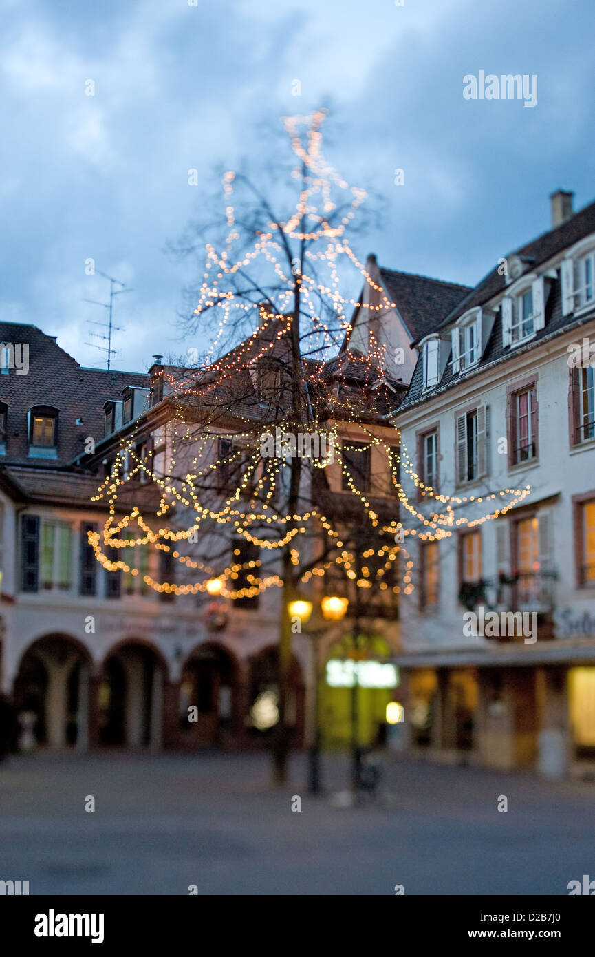 Colmar, Frankreich, die Weihnachtsstadt mit Massen Klein-Venedig Stockfoto