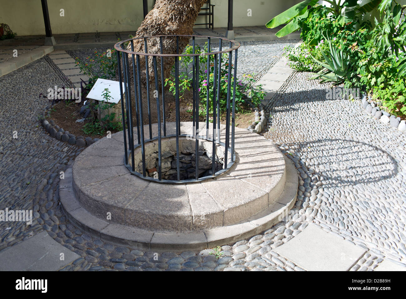 Der Brunnen, aus dem das Wasser Christopher Columbus auf der Insel La Gomera nahm Stockfoto