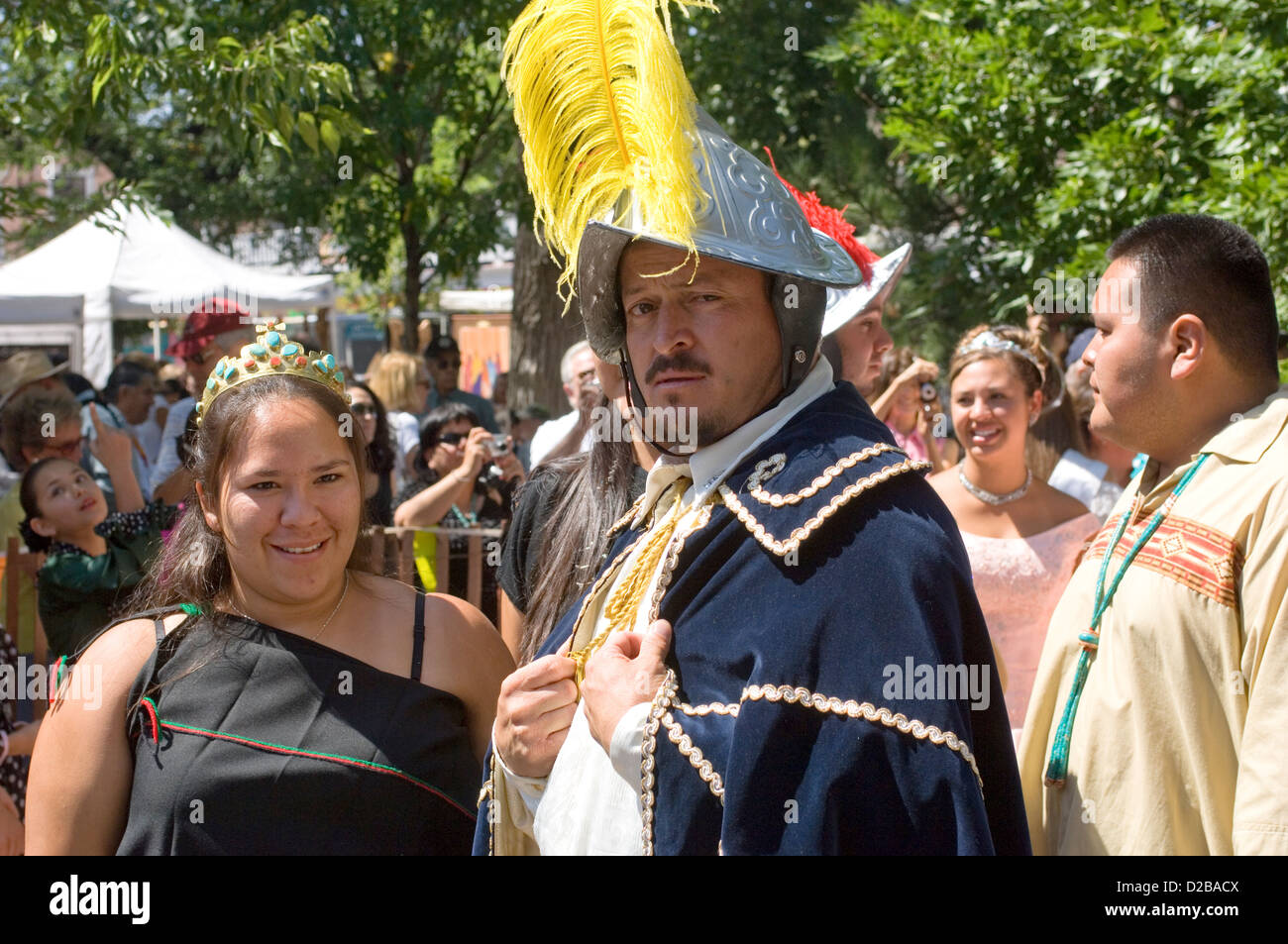Fiesta De Santa Fe New Mexico Feier begann im Jahre 1712 feiern friedlich zurückzuerobern Stadtmenschen Pueblo In 1692 Royality Stockfoto