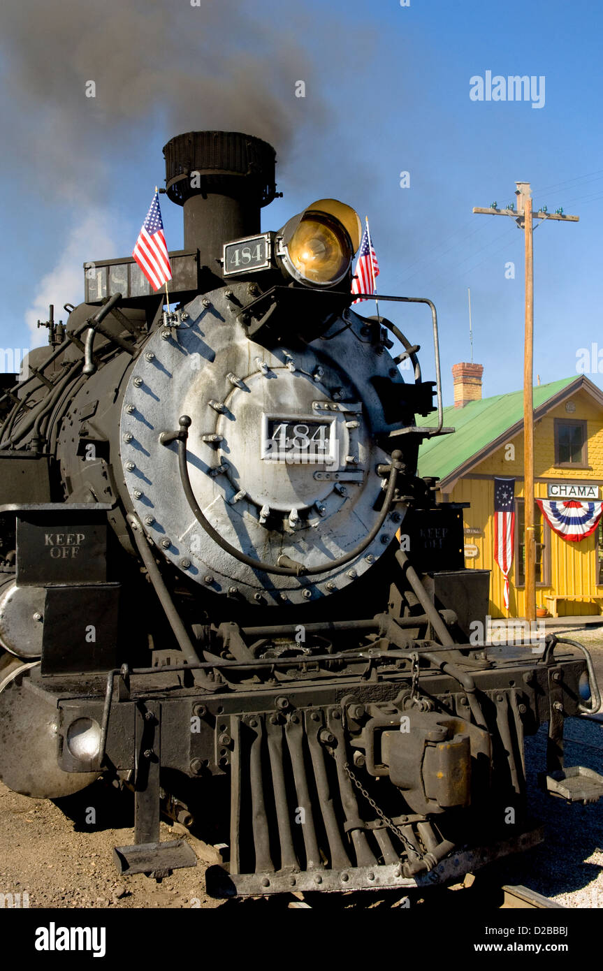 Die Cumbres Toltec Scenic Railroad ist Kohle Dampf betriebene Schmalspurbahn, die Chama New Mexico Antonito reist Stockfoto
