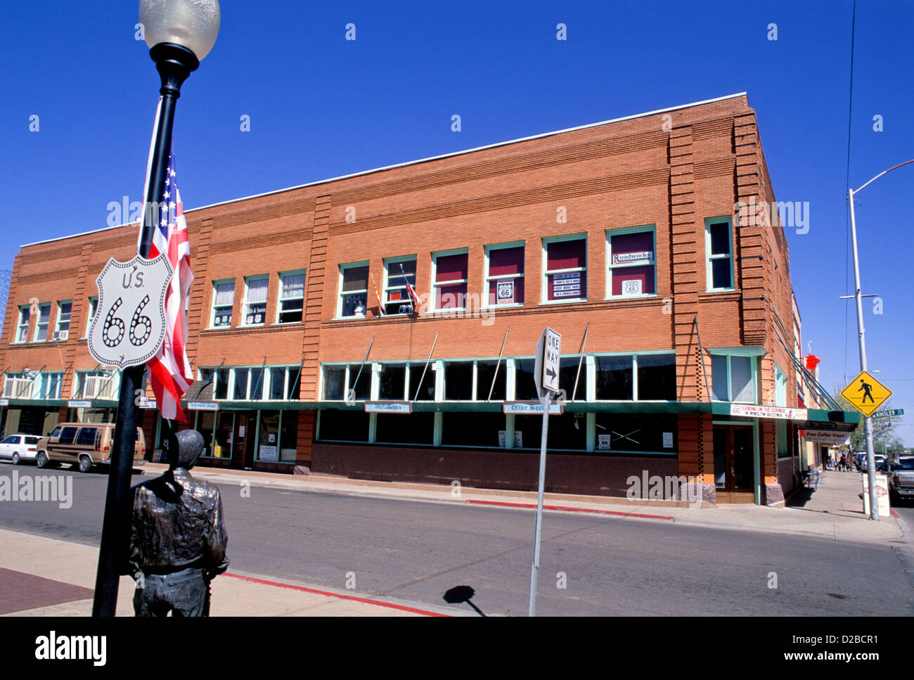 Arizona, Winslow. Route 66 Stockfoto