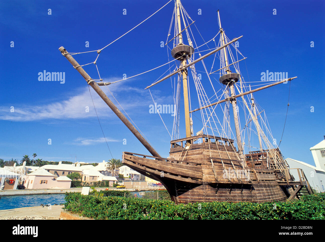 Bermuda, St. Georges Island. Befreiung-Schiff (erbaut 1609) Stockfoto