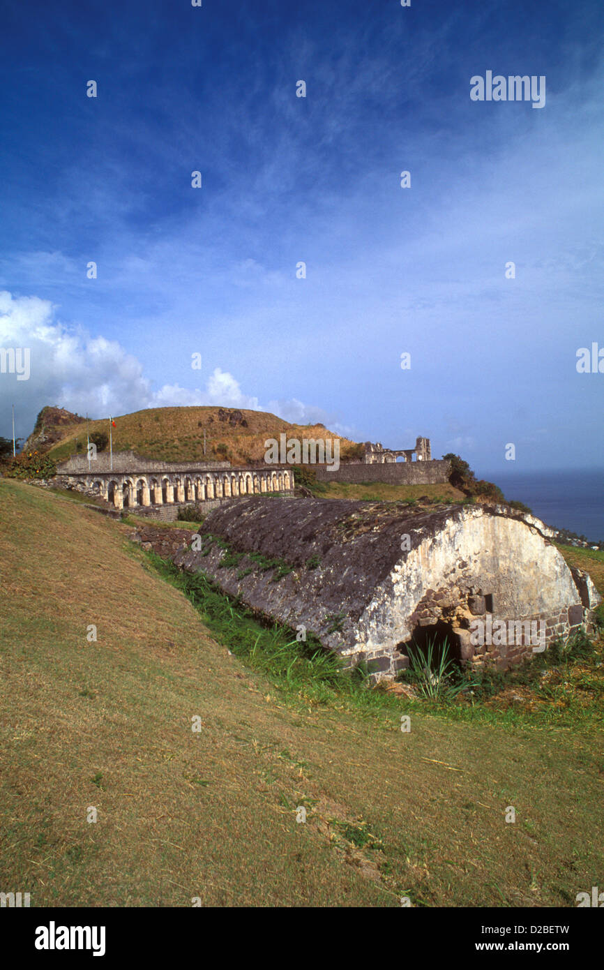 St. Kitts. Brimstone Hill Fortress Stockfoto