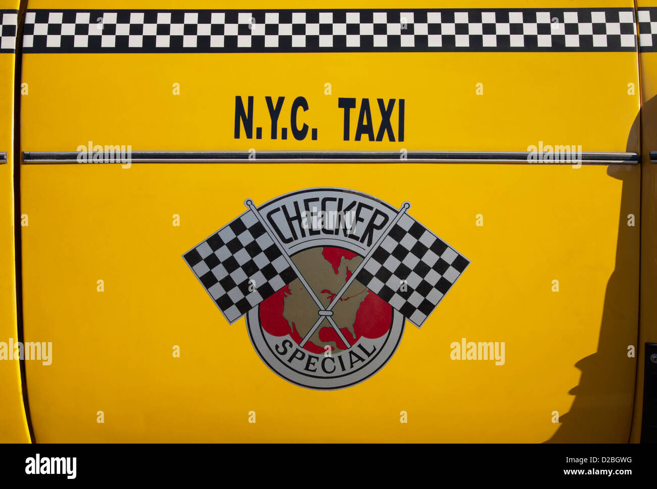 New York City Checker Cab Stockfoto