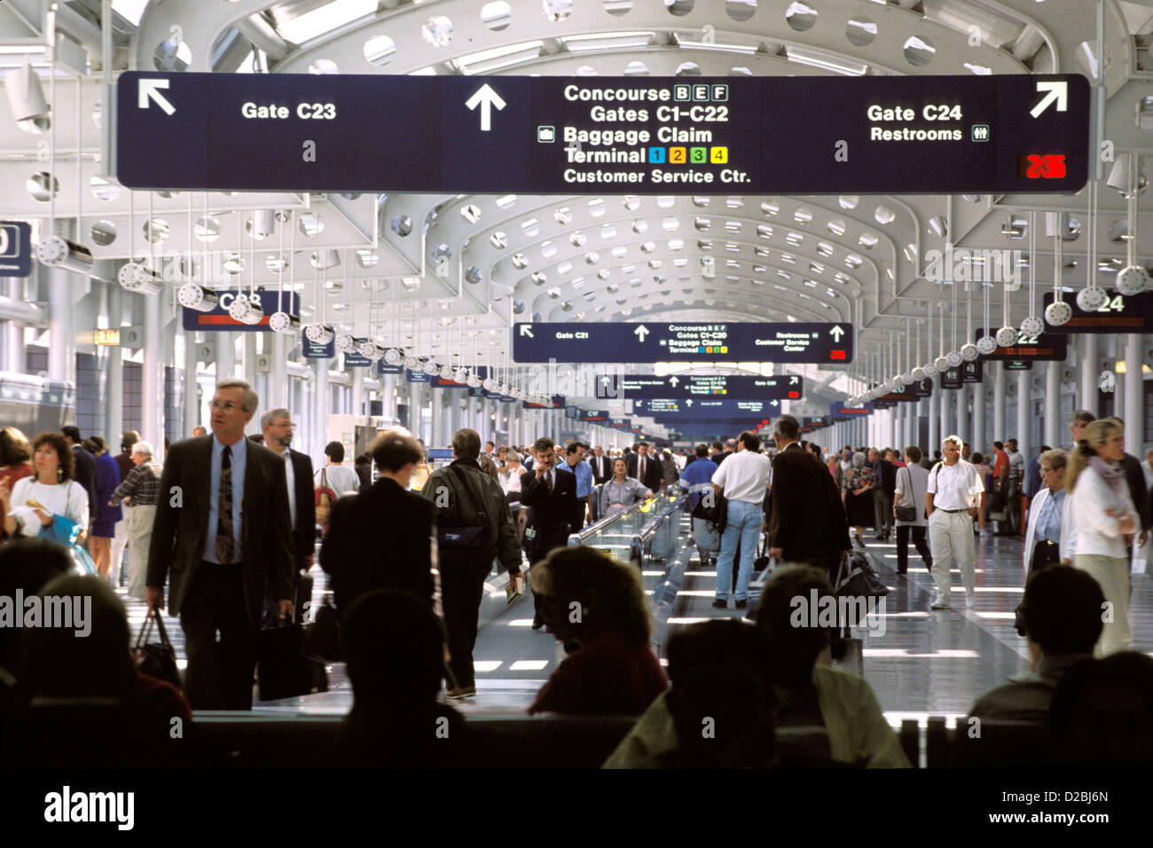 United Airlines-Halle, Flughafen O' Hare. Chicago, Illinois Stockfoto