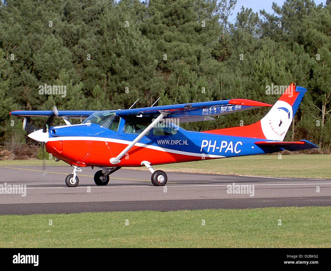 Cessna 182 PH-PAC Op Seppe Stockfoto