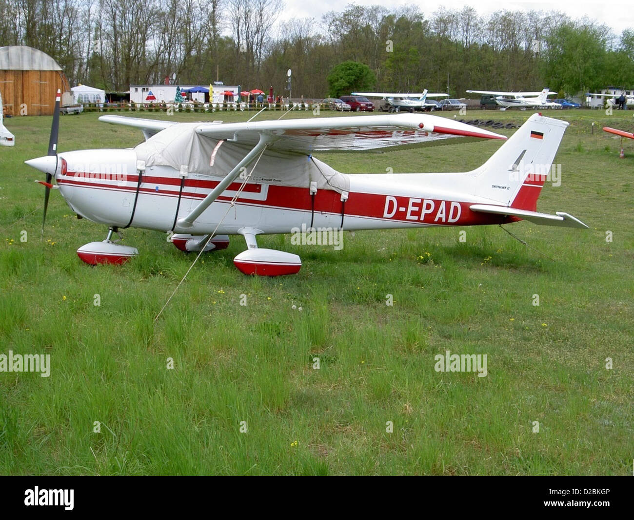 Cessna 172 D-EPAD bei Saarmund Stockfoto