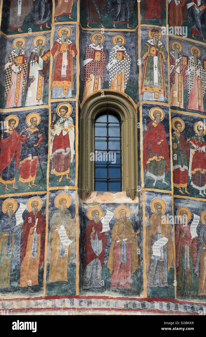 Klosters Sucevita ist ein östliches orthodoxes Kloster befindet sich im nordöstlichen Teil von Rumänien. Es wurde im Jahre 1585 und im Jahr 2010 gebaut. Stockfoto