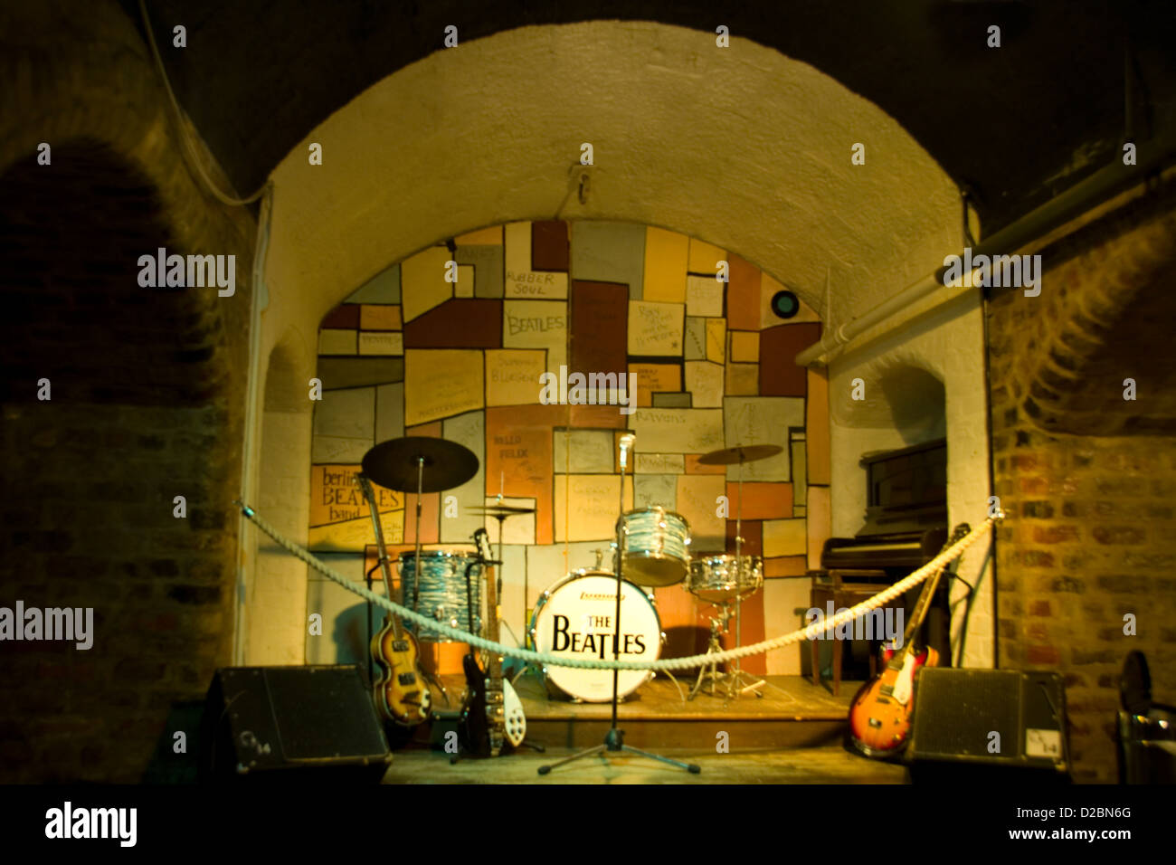 Die Höhle In Liverpool. England, wo die Beatles angefangen und unterirdisch 247 mal gespielt Stockfoto