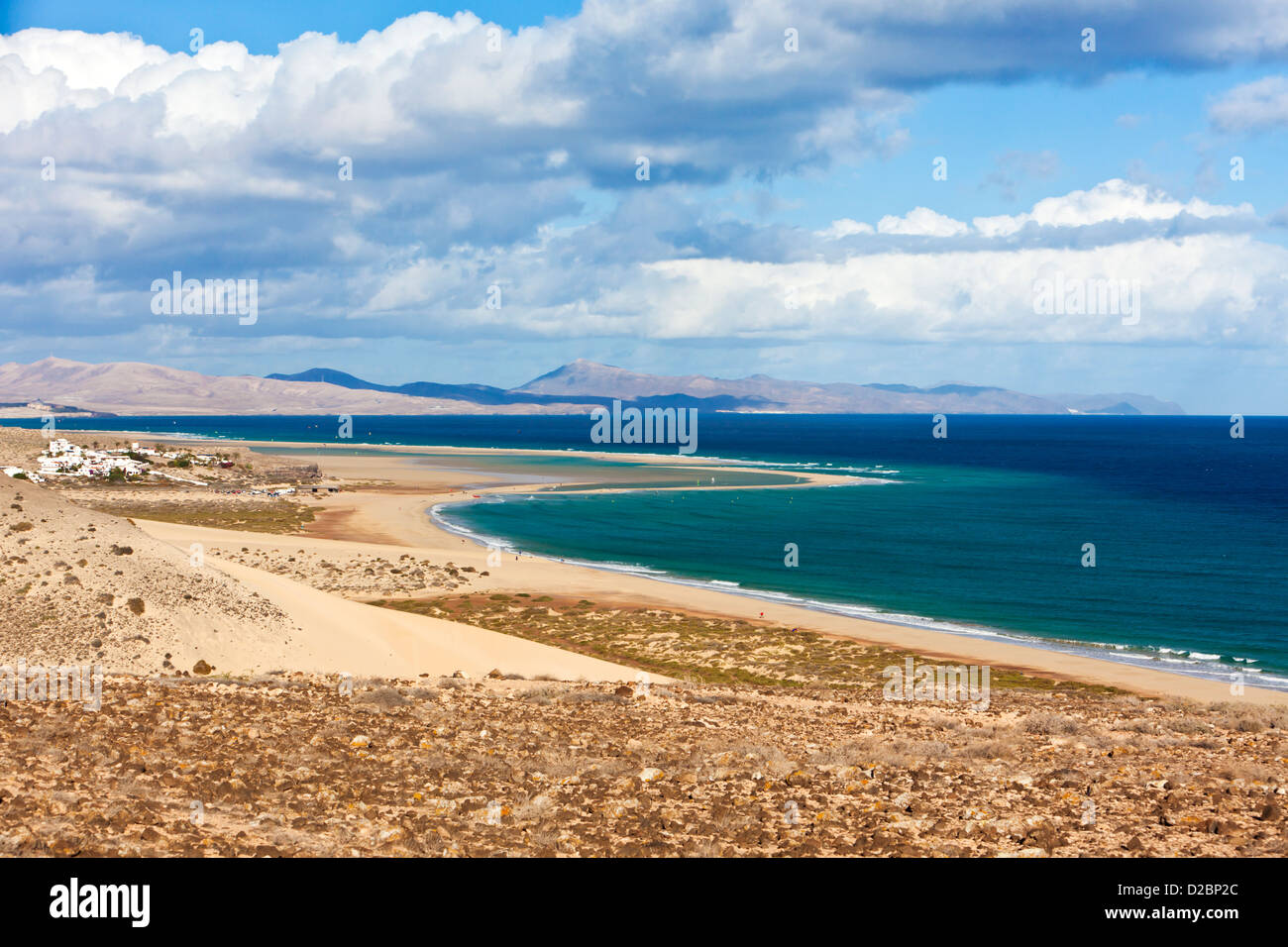 Playa Barca an der südöstlichen Küste von Fuerteventura Stockfoto