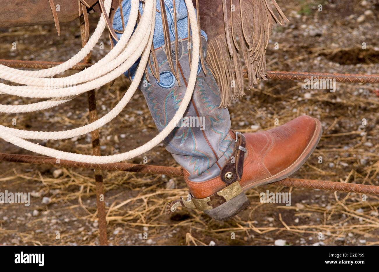 Cowboy-Details Stockfoto