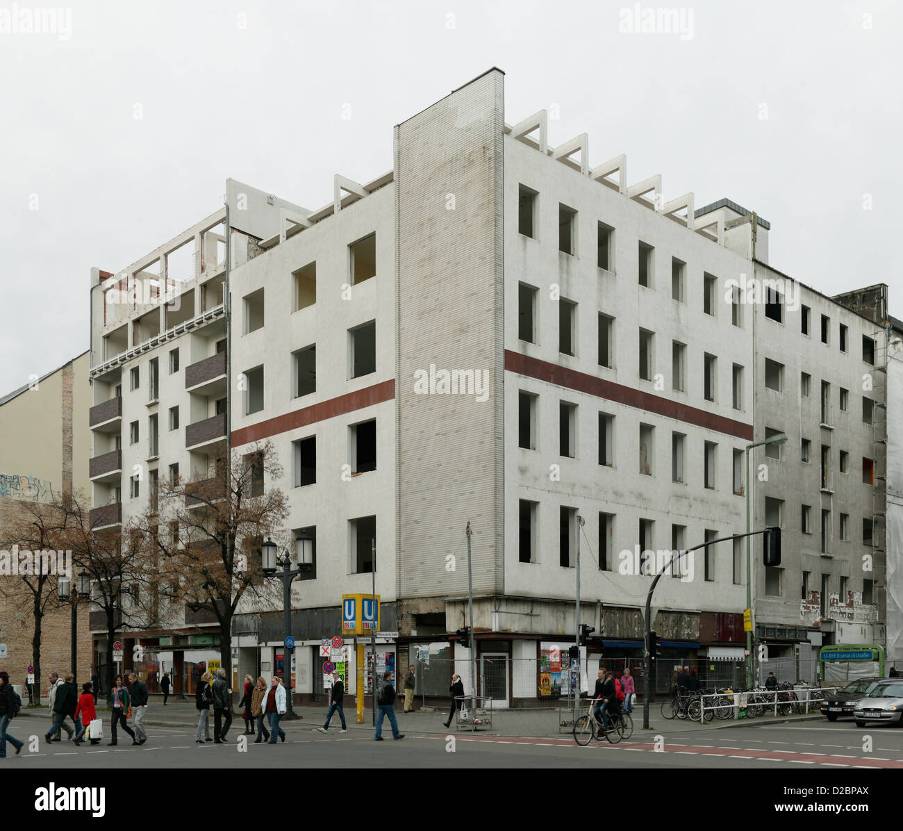 Berlin, Deutschland, ausgesät Wohngebäude ohne Fenster in Charlottenburg Stockfoto