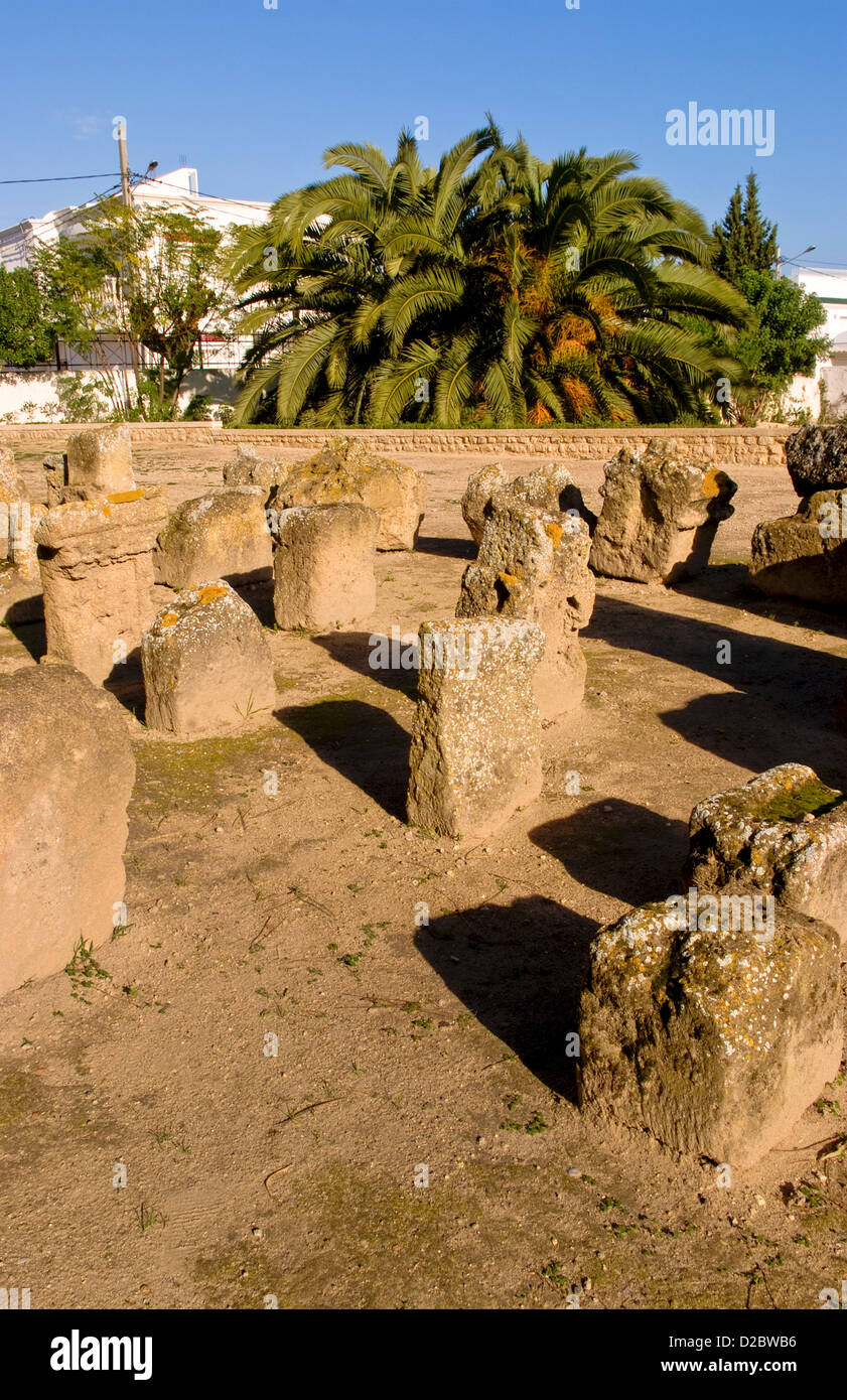 Ruinen von Karthago, Tunesien, genannt Tophet oder punischen Heiligtums, wo Kinder In Afrika geopfert wurden Stockfoto