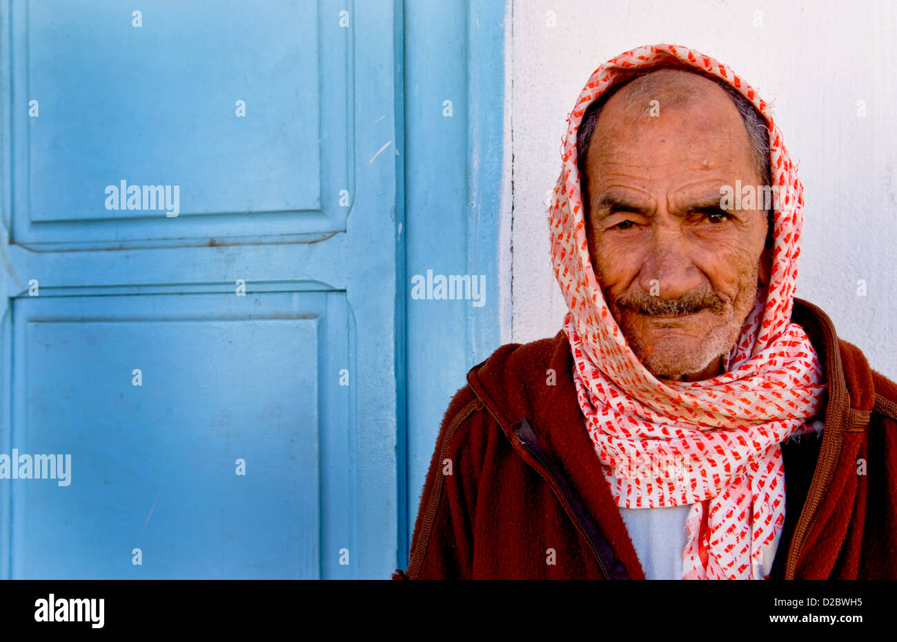 Testour, Tunesien, Porträt von muslimischen Mann Stockfoto
