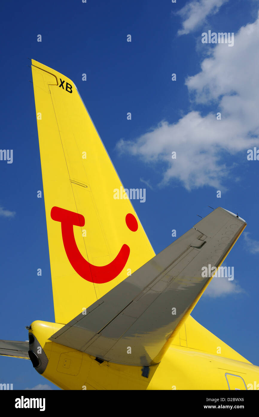 TUI Fly, Boeing B 737-800, Flügel, Winglet, Logo, Airlines, Flugzeuge, Stockfoto