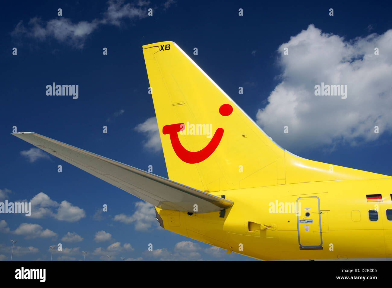TUI Fly, Boeing B 737-800, Flügel, Winglet, Logo, Airlines, Flugzeuge, Stockfoto