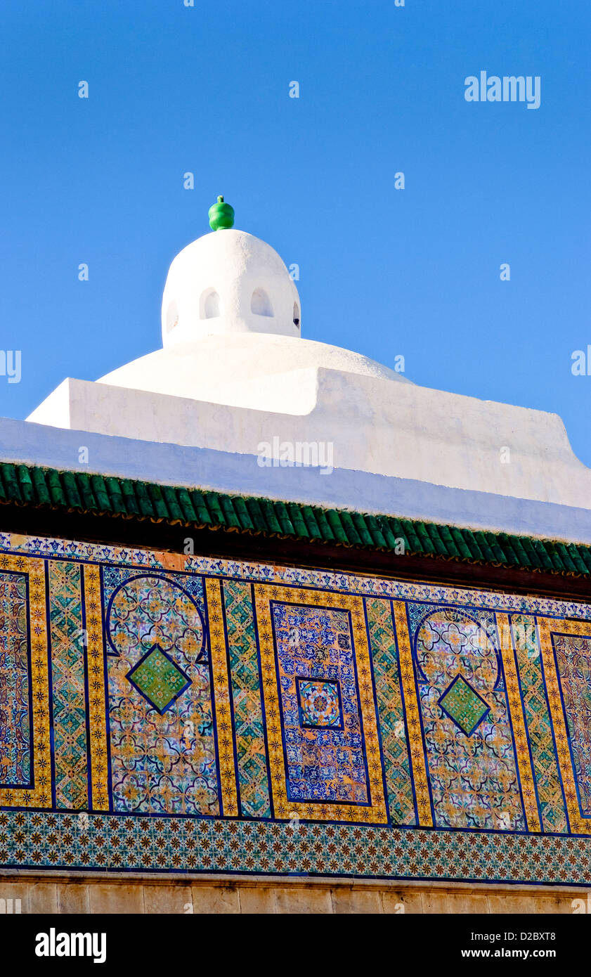 Sidi Saheb Moschee und Grabstätte In muslimischen Heiligen Stadt von Kairovan, Tunesien Stockfoto