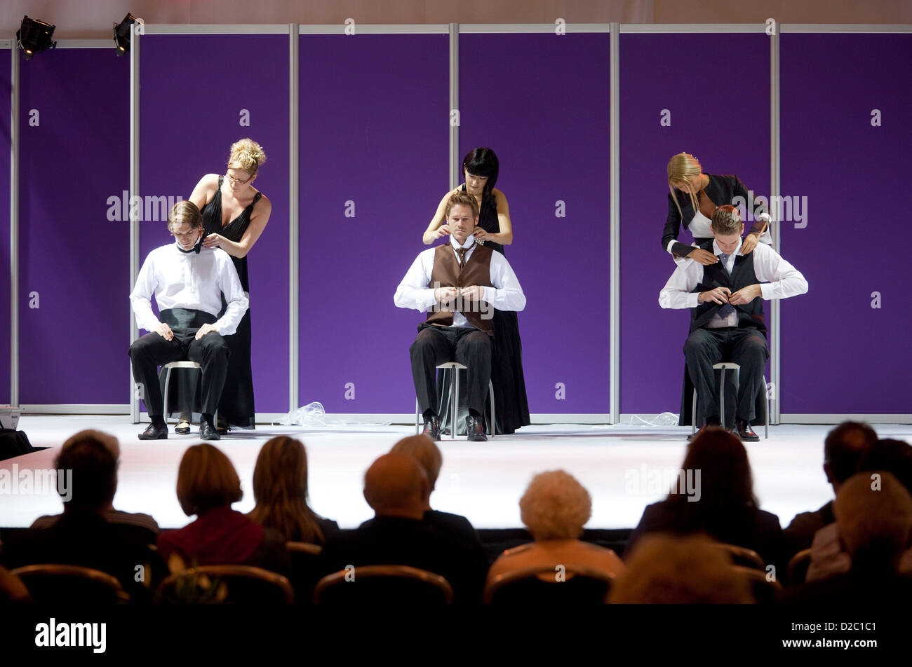 Essen, Deutschland, Brautmode Show auf der Messe Mode Heim Handwerk Stockfoto