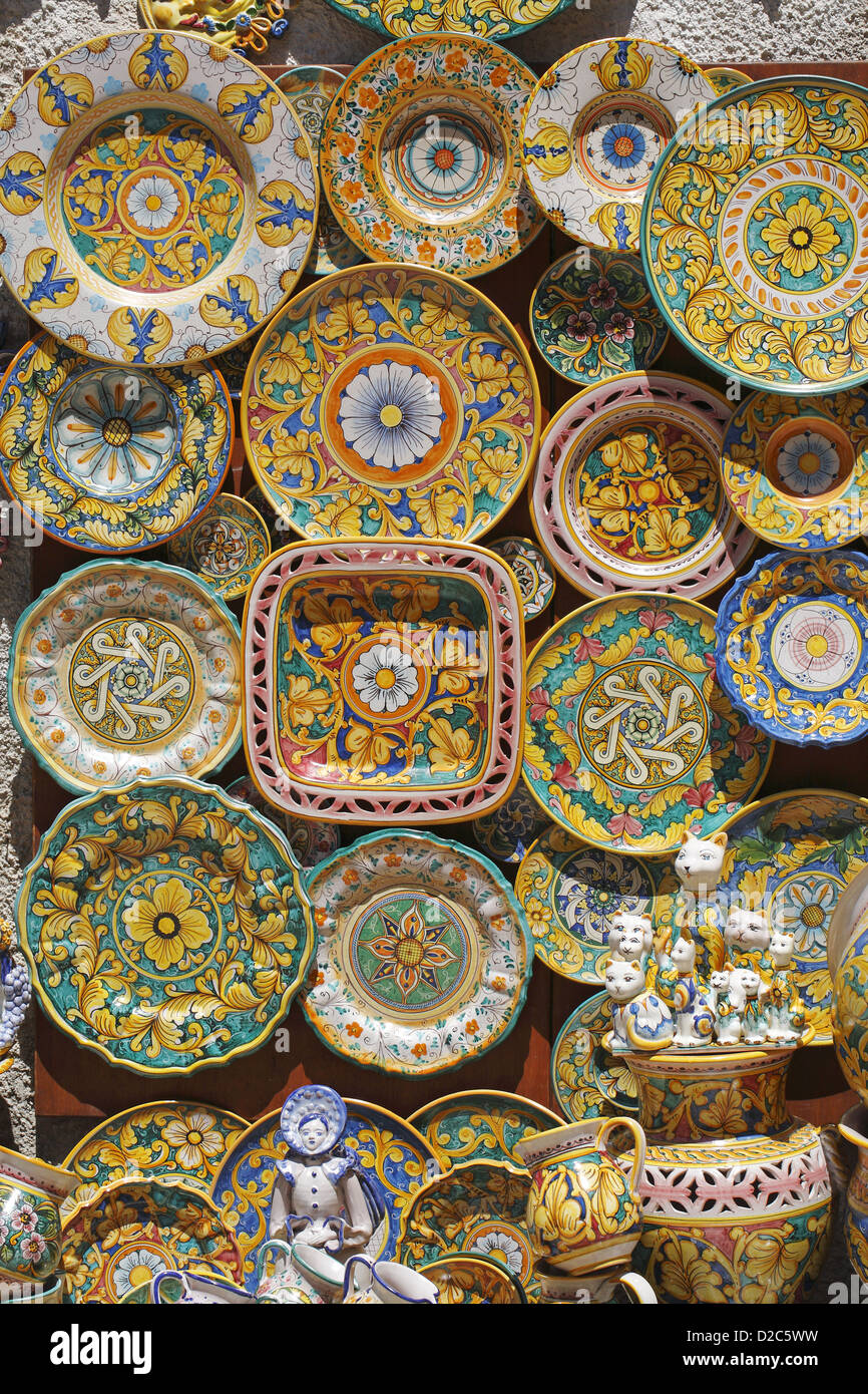 Italienische Keramik, Sizilien, Italien Stockfoto