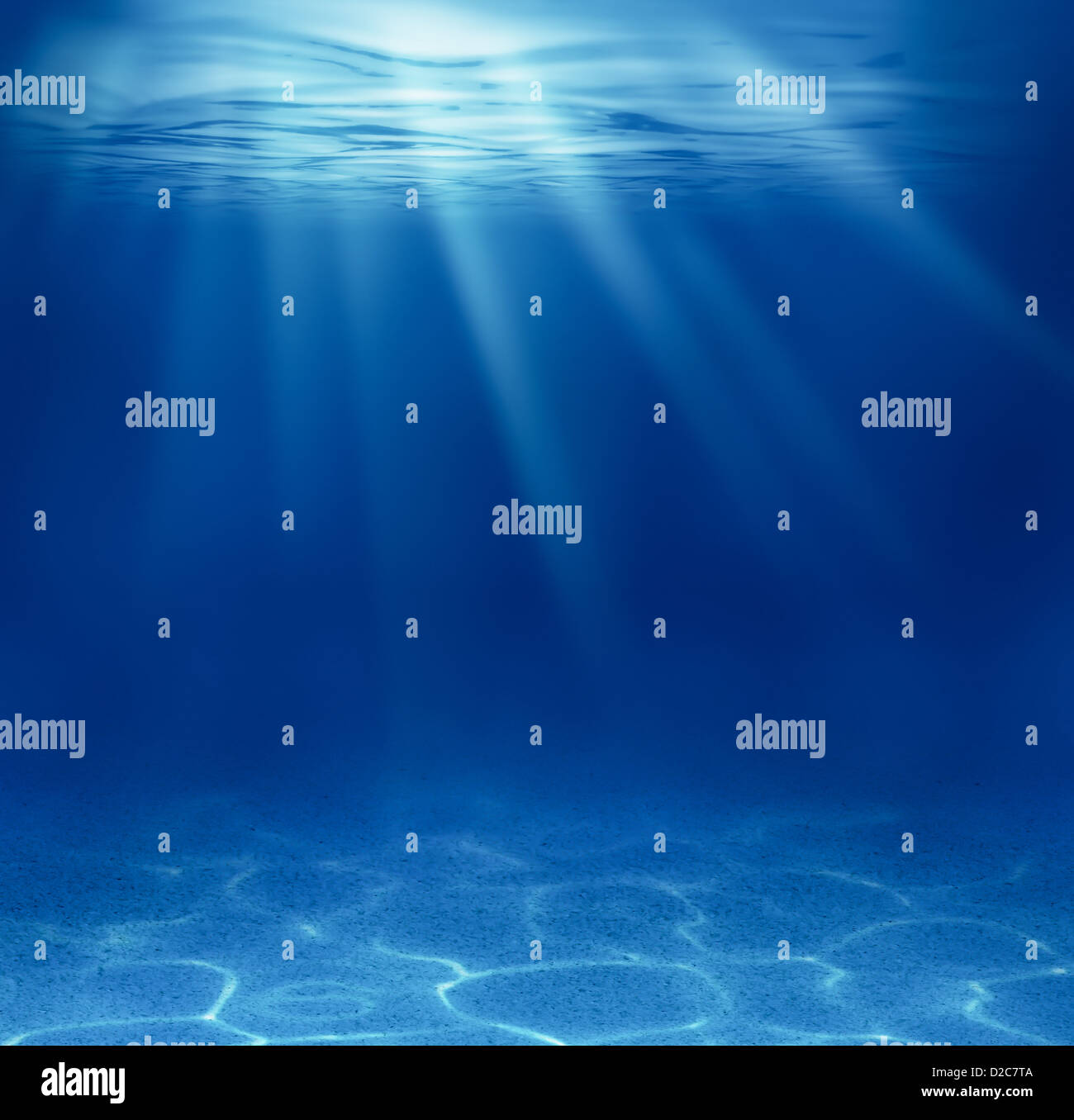 blauen Tiefsee Unterwasser Hintergrund Stockfoto