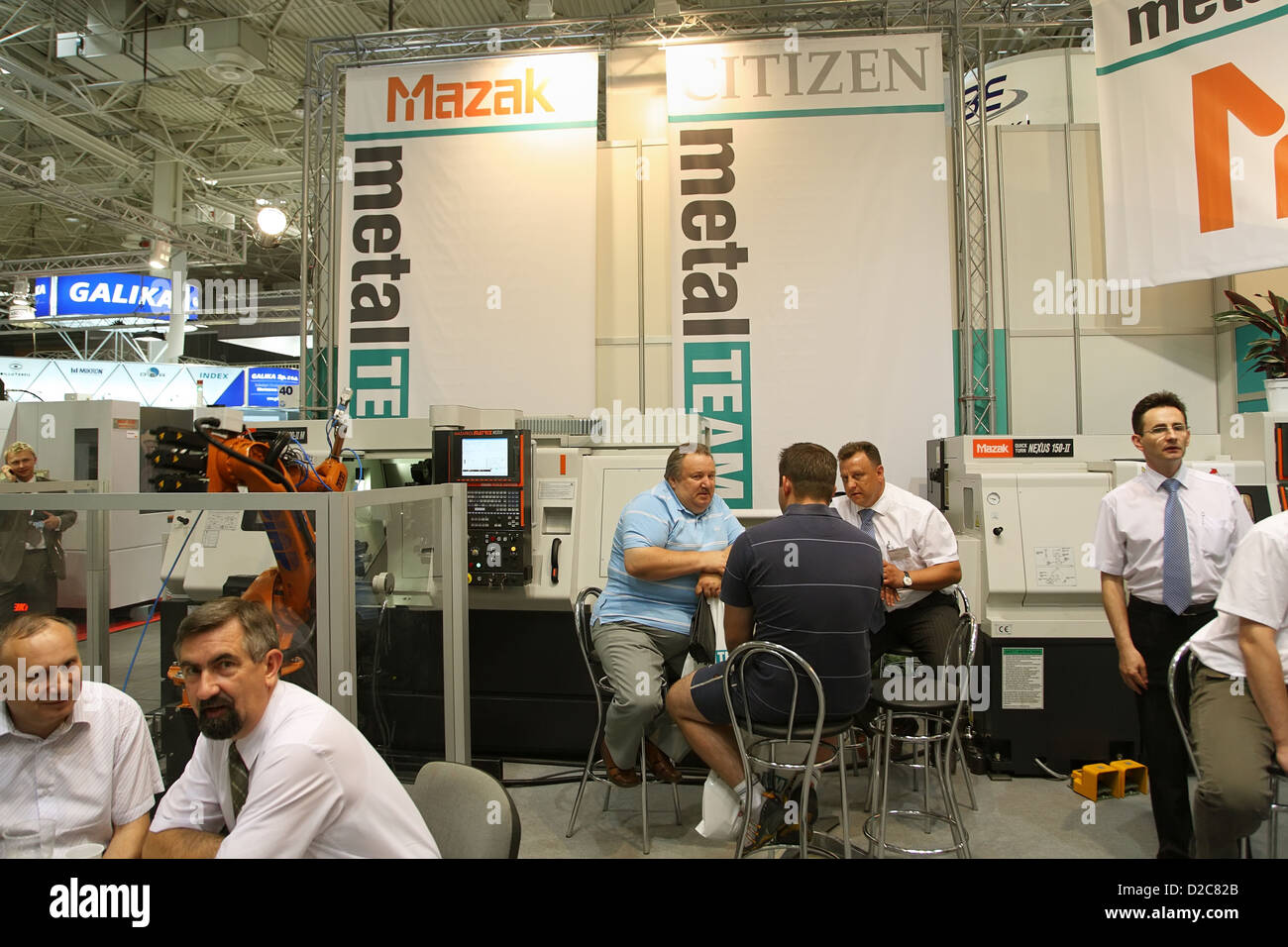 Posen, Polen, der Stand des polnischen Metallunternehmen Teams Stockfoto