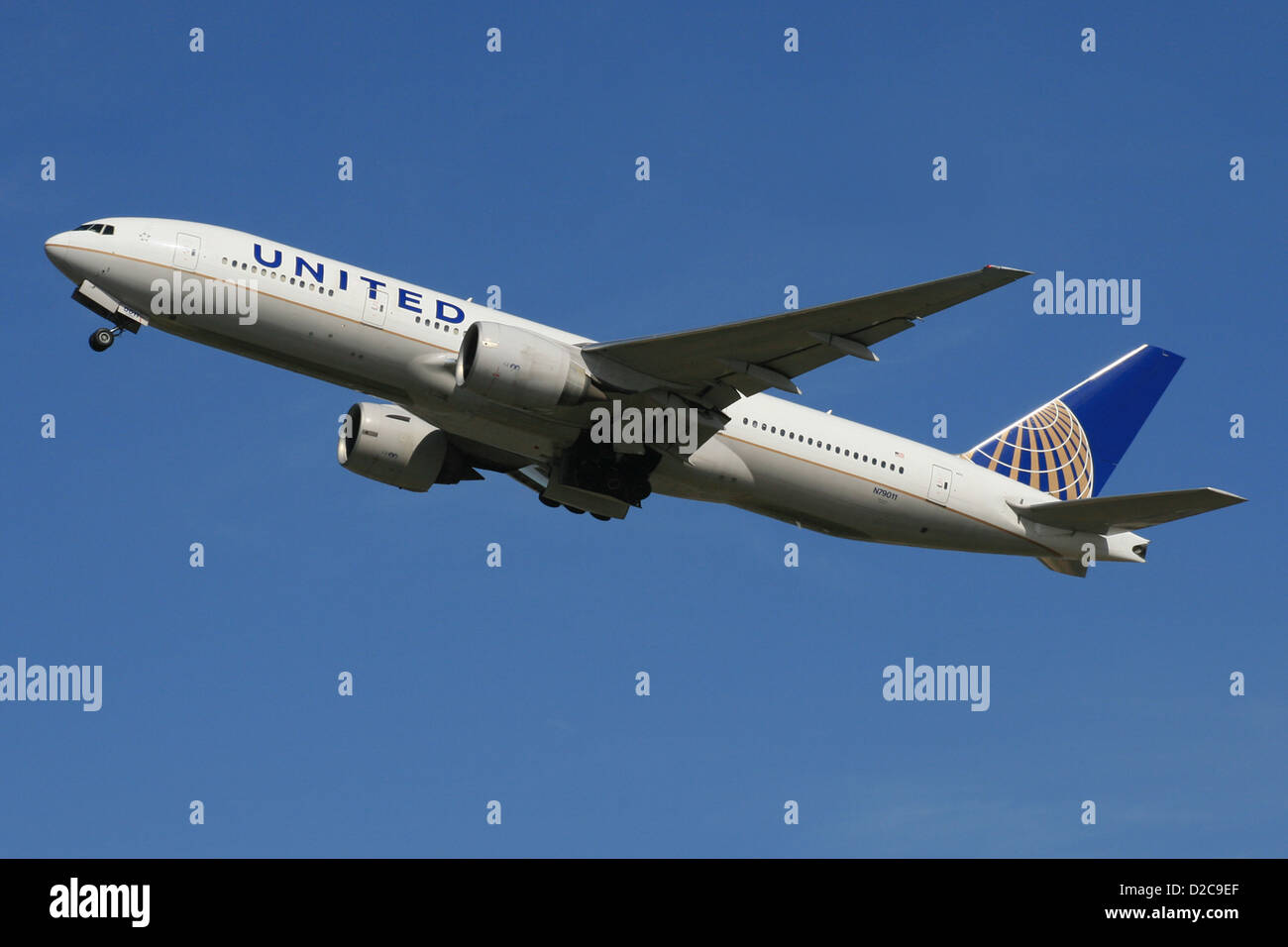 UNITED AIRLINES BOEING 777 USA Stockfoto
