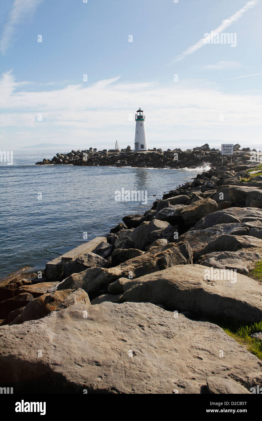 Die Walton-Leuchtturm in Santa Cruz, Kalifornien Stockfoto