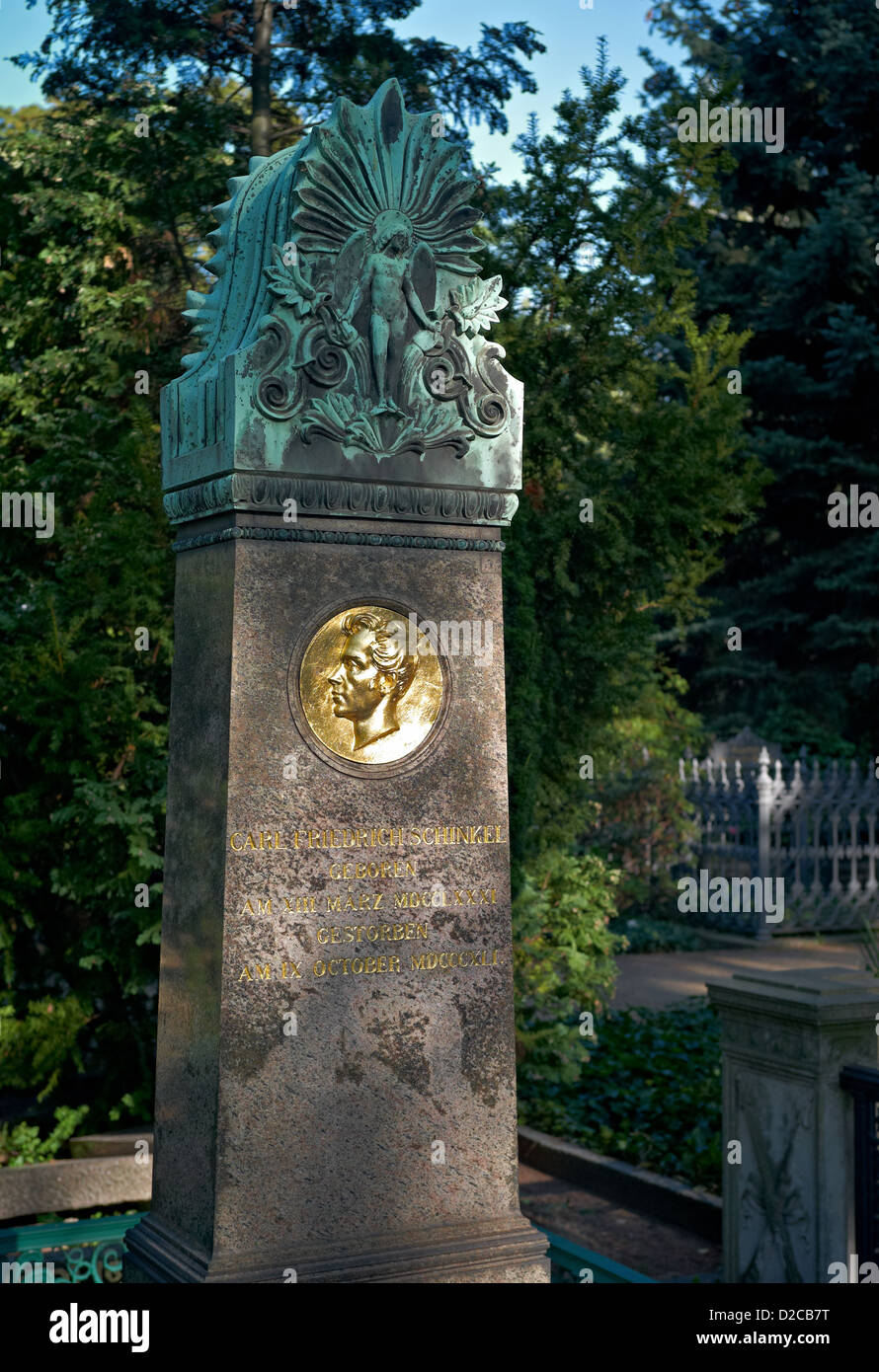 Berlin, Deutschland, Grab von Carl Friedrich Schinkel auf dem Friedhof Dorotheenstaedtischen Stockfoto