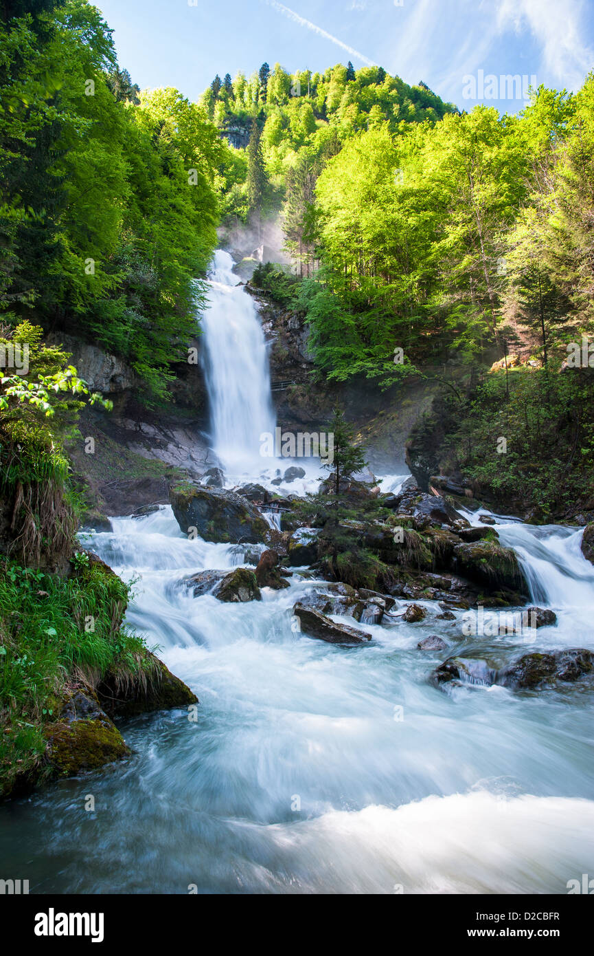 Giessbach Wasserfälle, Brienz, Schweiz Stockfoto