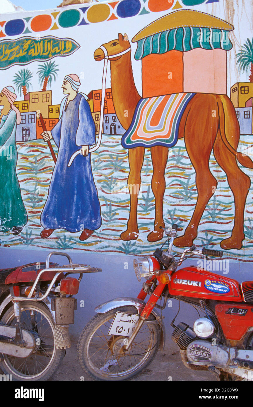 Ägypten. Wandmalereien. Stockfoto