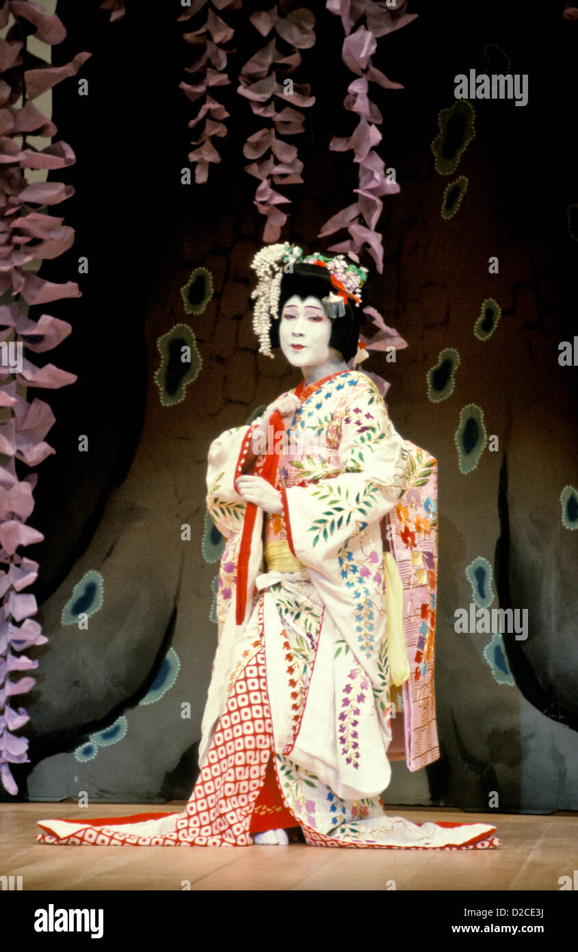 Japaner im Kabuki-Theater. Stockfoto