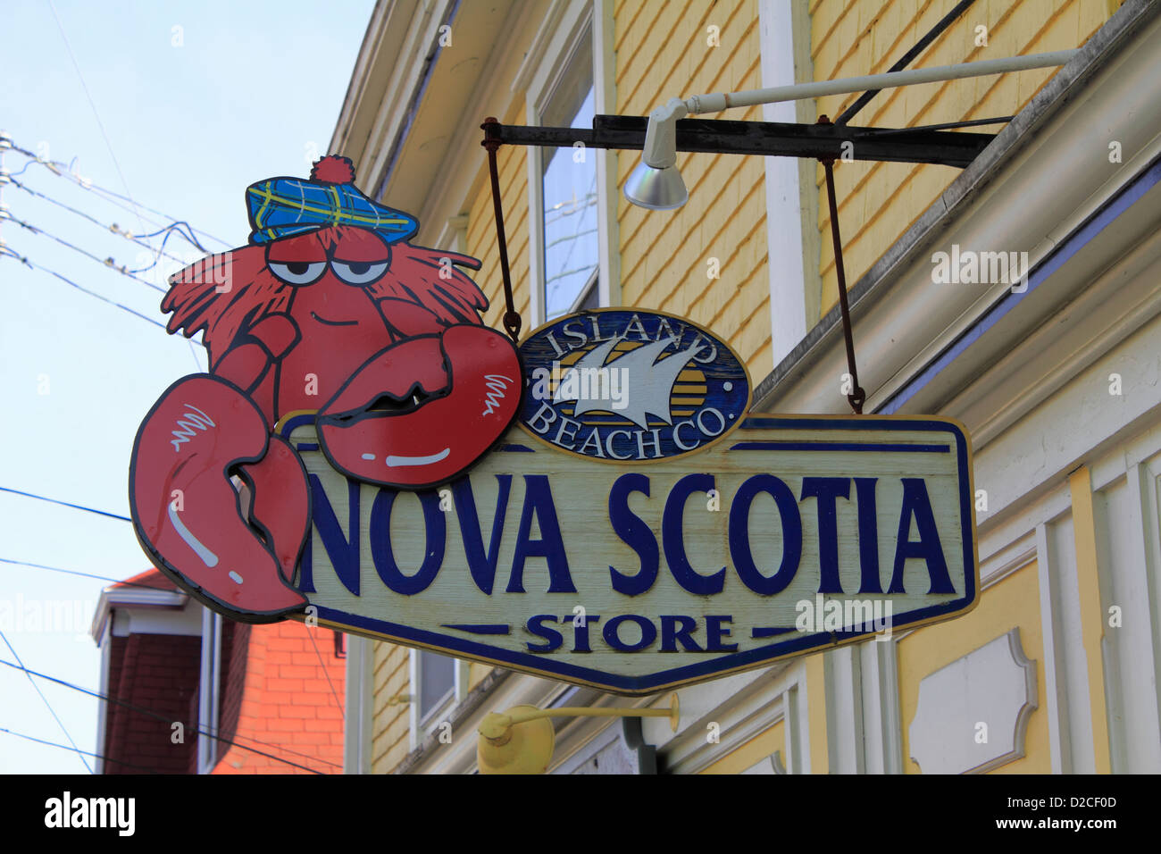 Nova Scotia Store anmelden in Lunenburg Nova Scotia Kanada Stockfoto